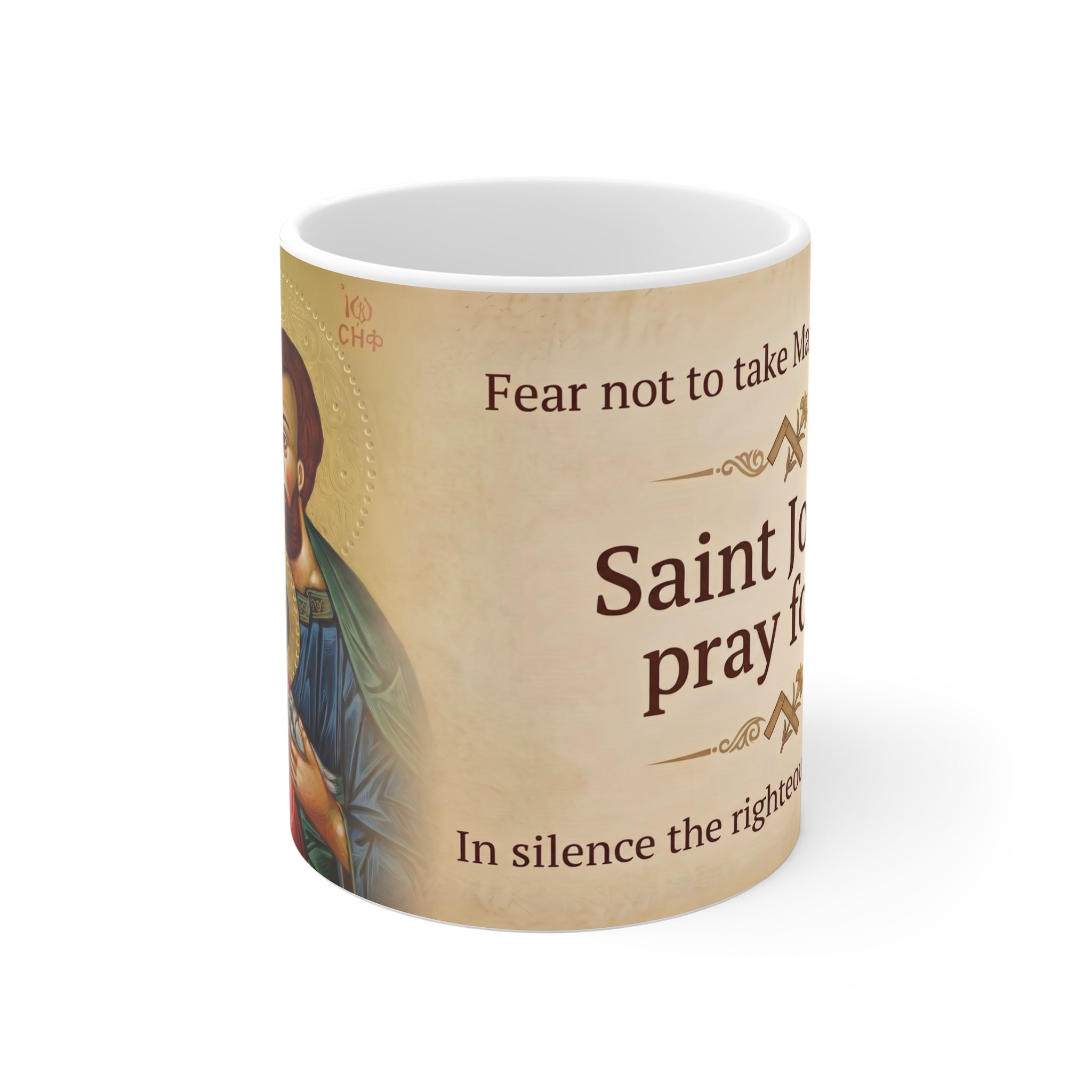 Saint Joseph the Betrothed White Coffee Mug