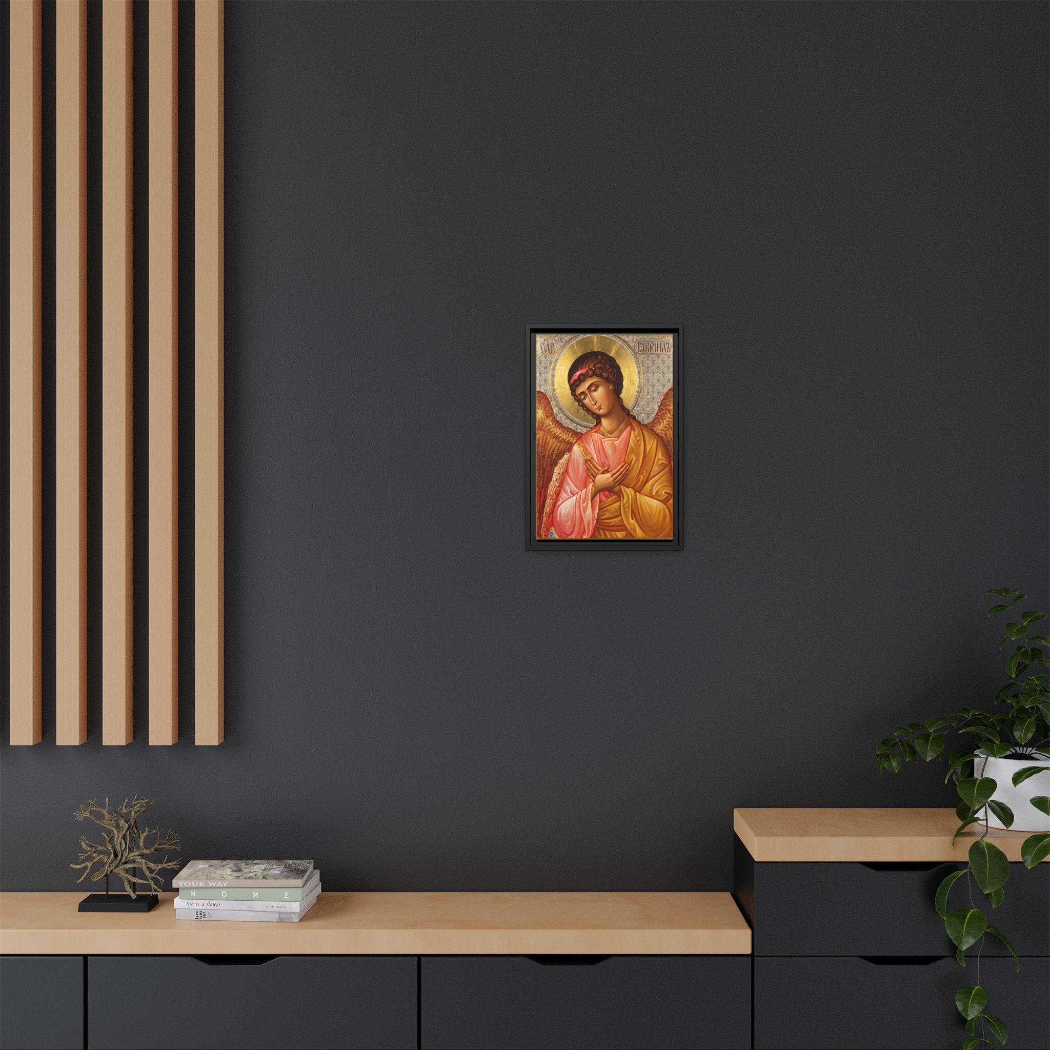 Archangel Selaphiel Framed Canvas Icon