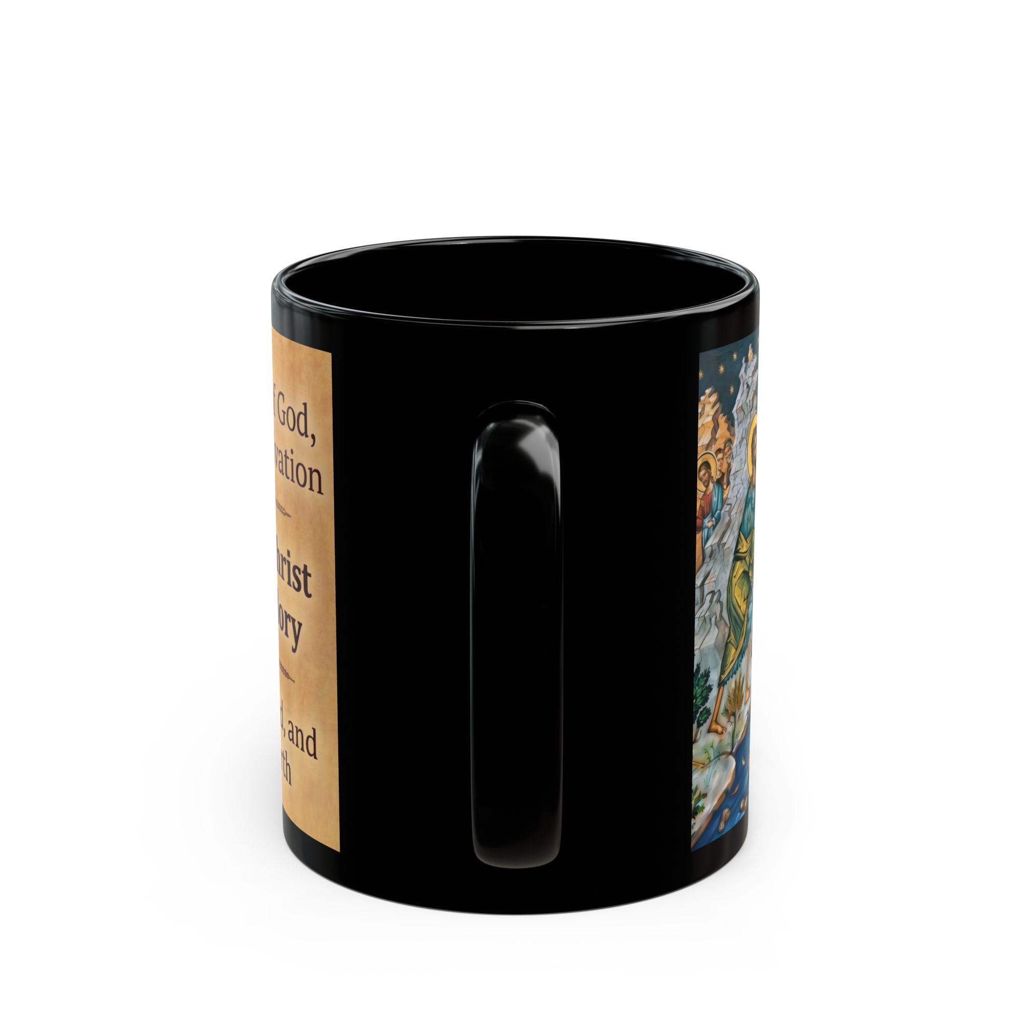Holy Theophany Orthodox Christian Black Coffee Mug — Orthodox Faith Gift