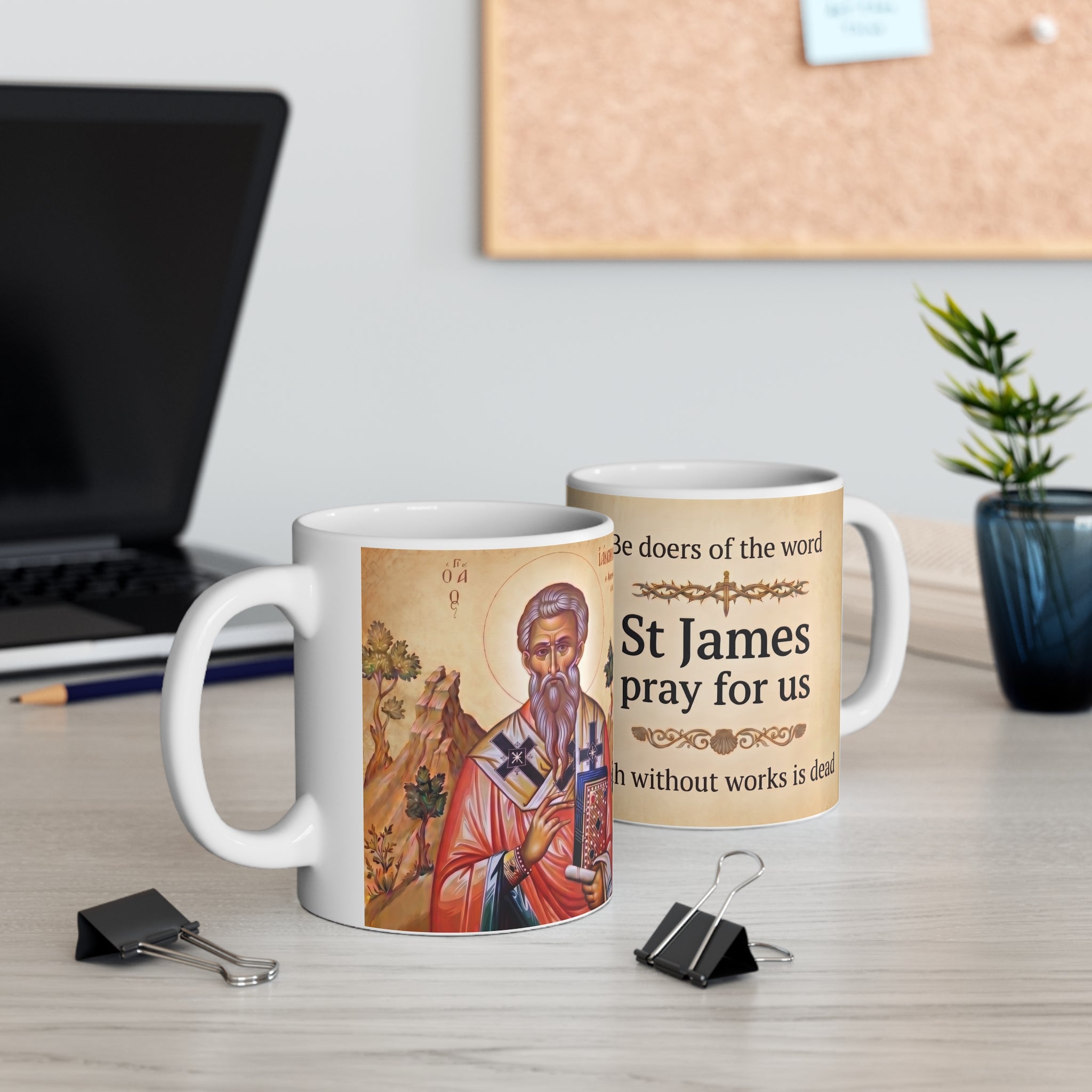 Saint James Son of Zebedee Orthodox Christian Coffee Mug — Christian Gift Idea