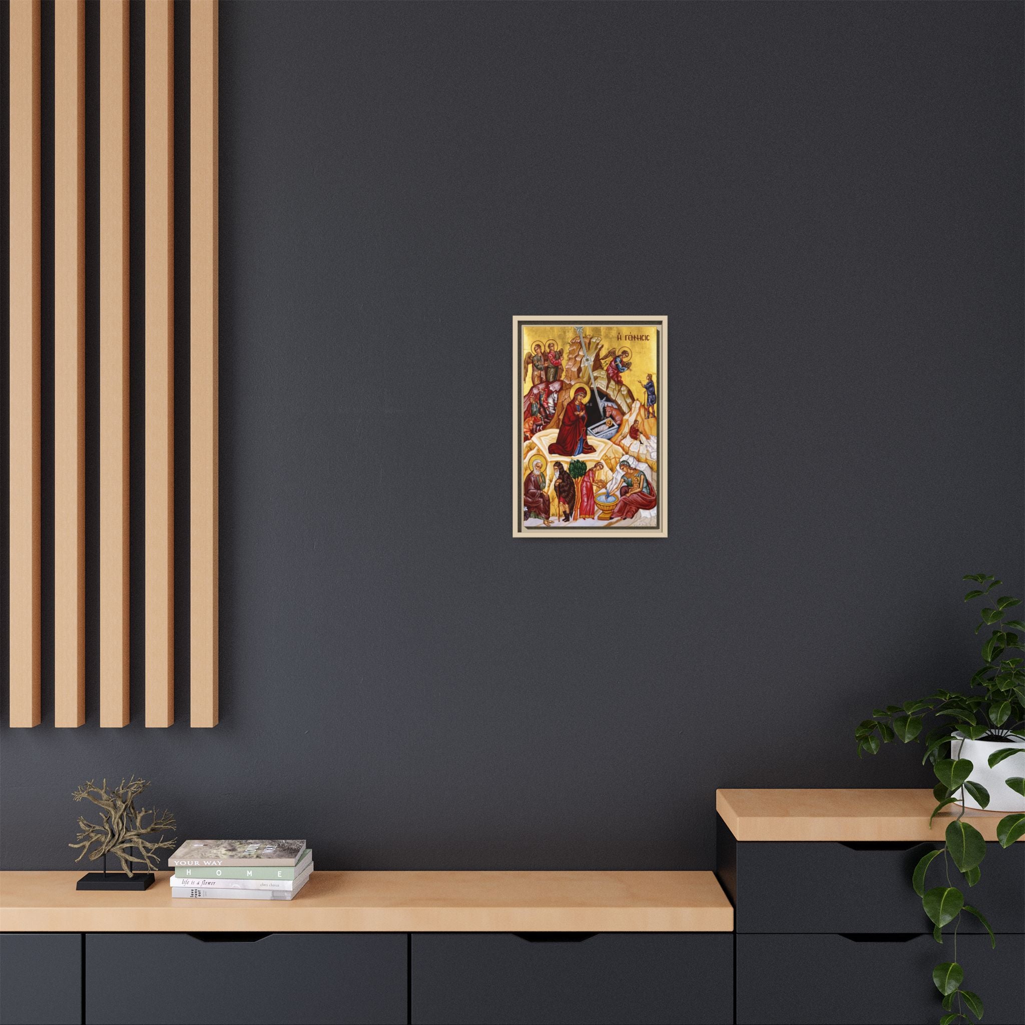 Nativity of Christ Framed Canvas Icon