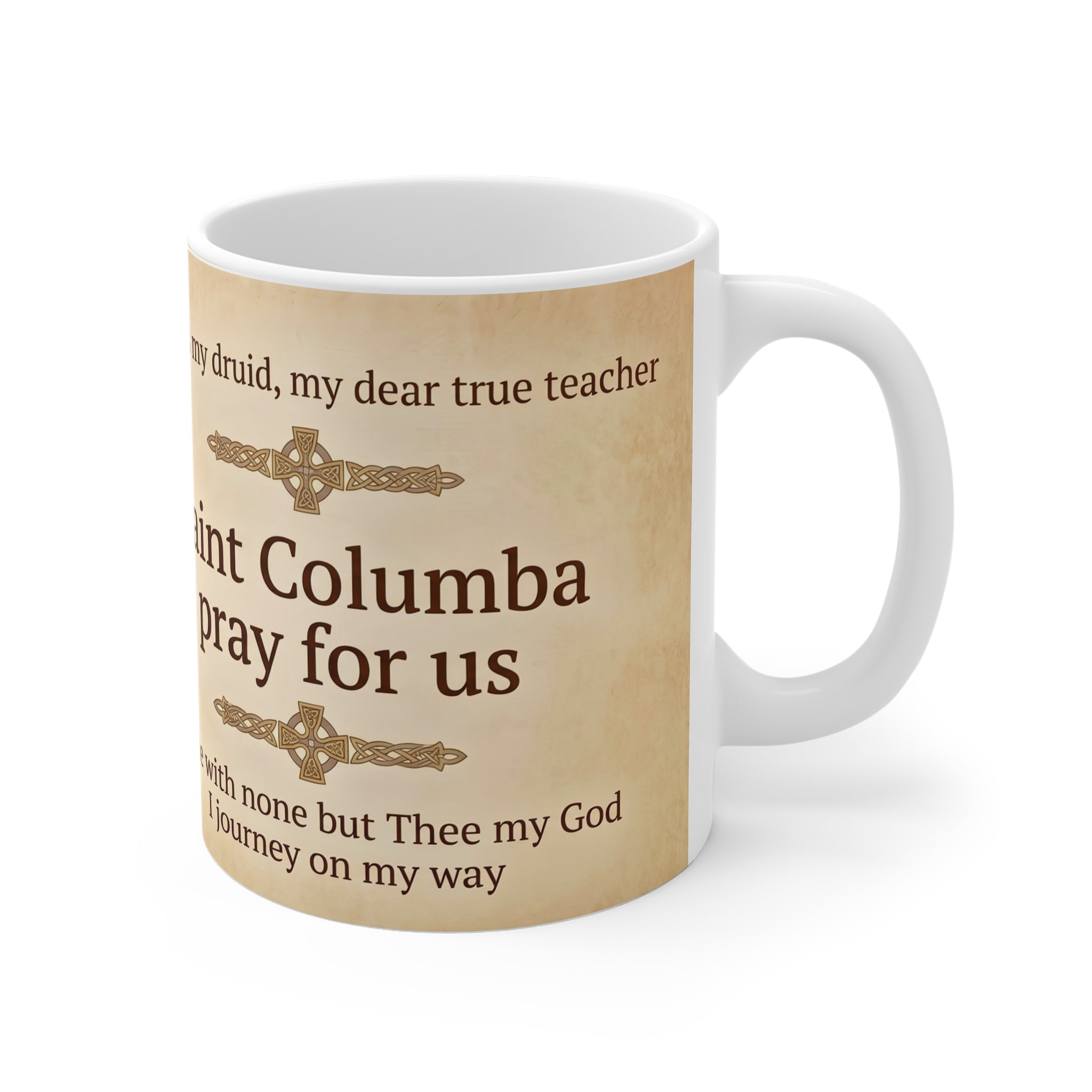 Saint Columba of Iona White Coffee Mug