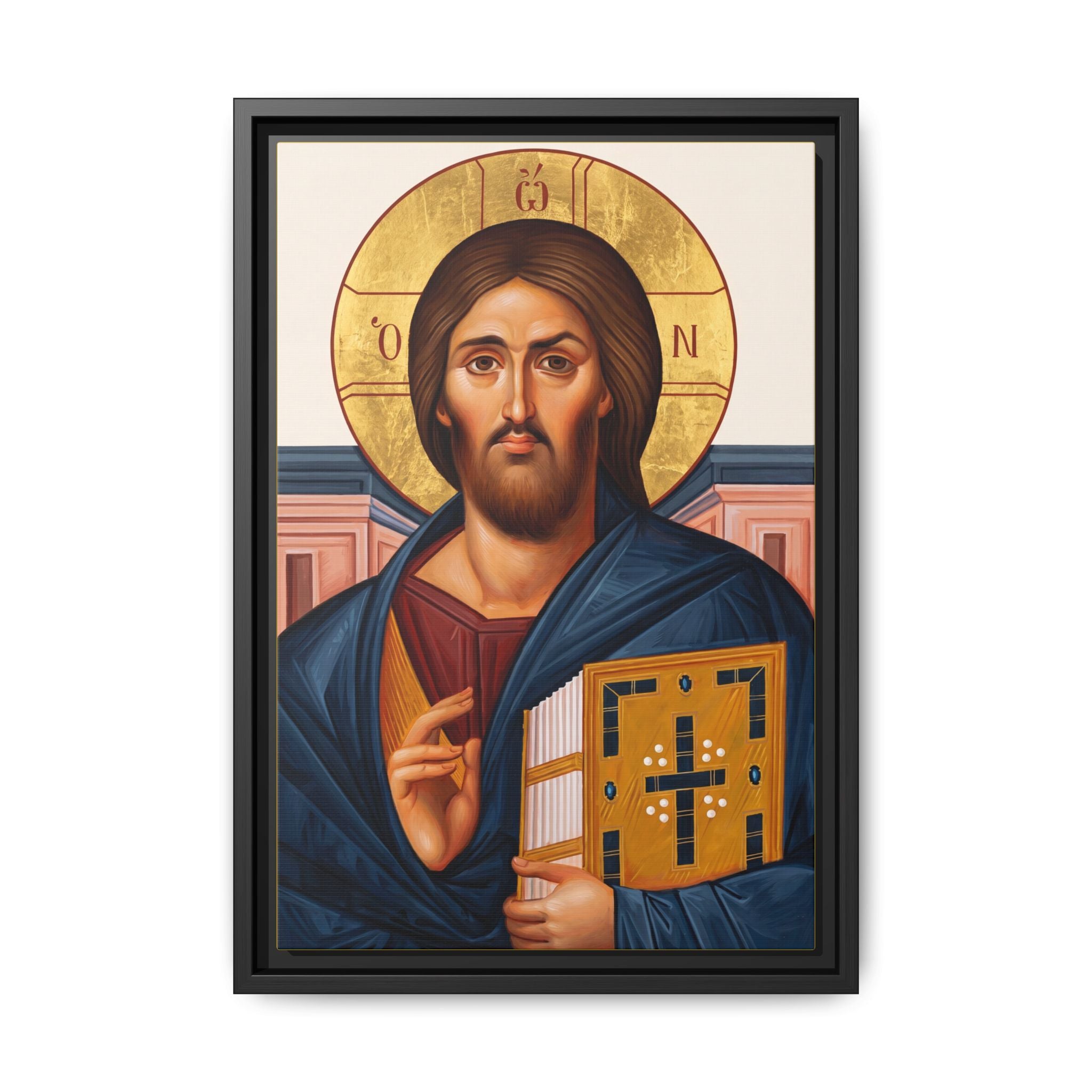 Christ The Pantocrator Framed Canvas Icon