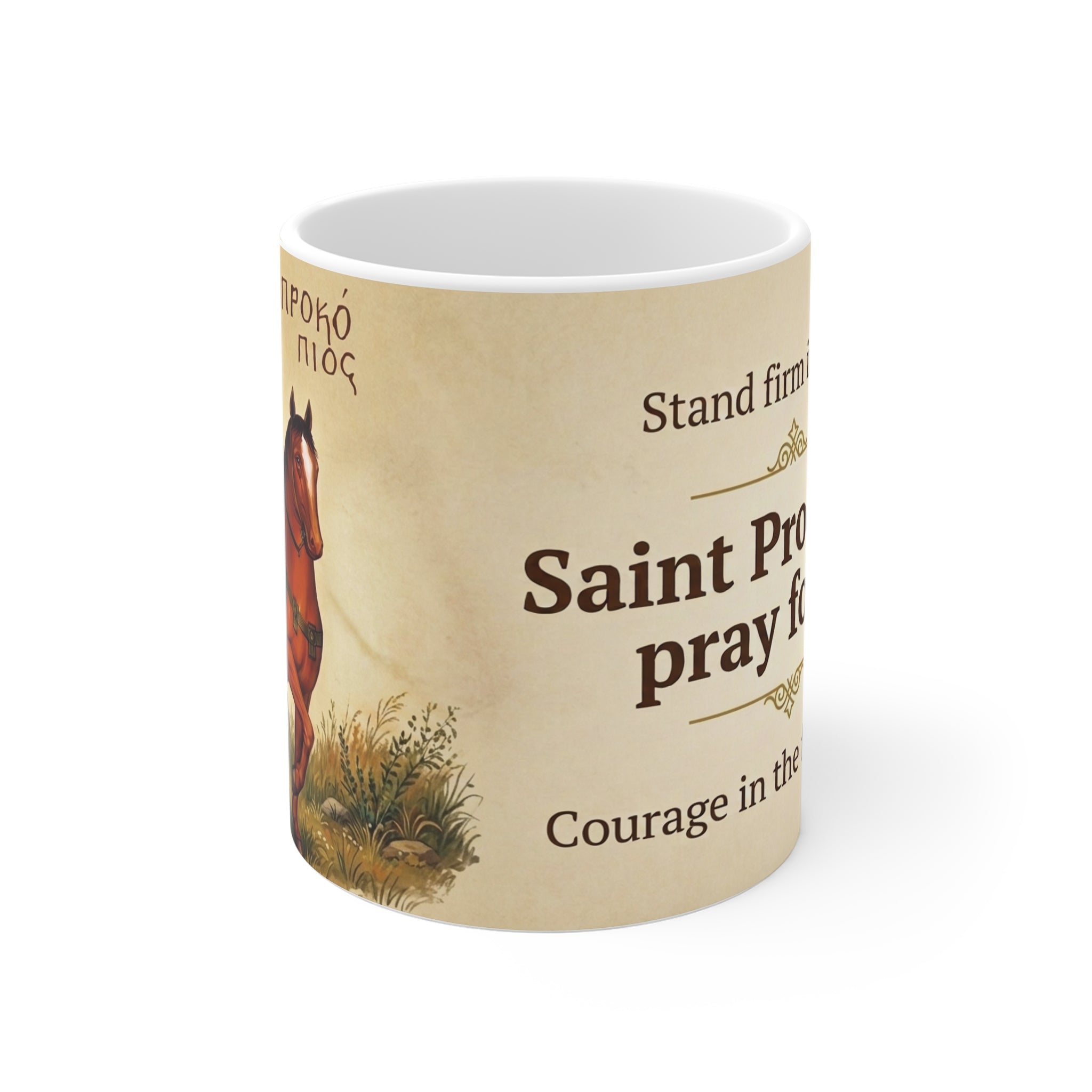 Saint Procopius the Great Martyr Orthodox Christian Coffee Mug — Orthodox Mug Gift