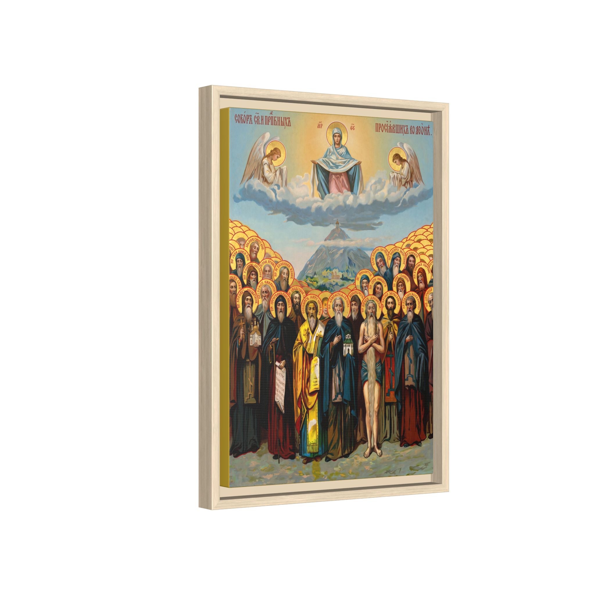 All Saints of Mount Athos Icon Framed Canvas Icon