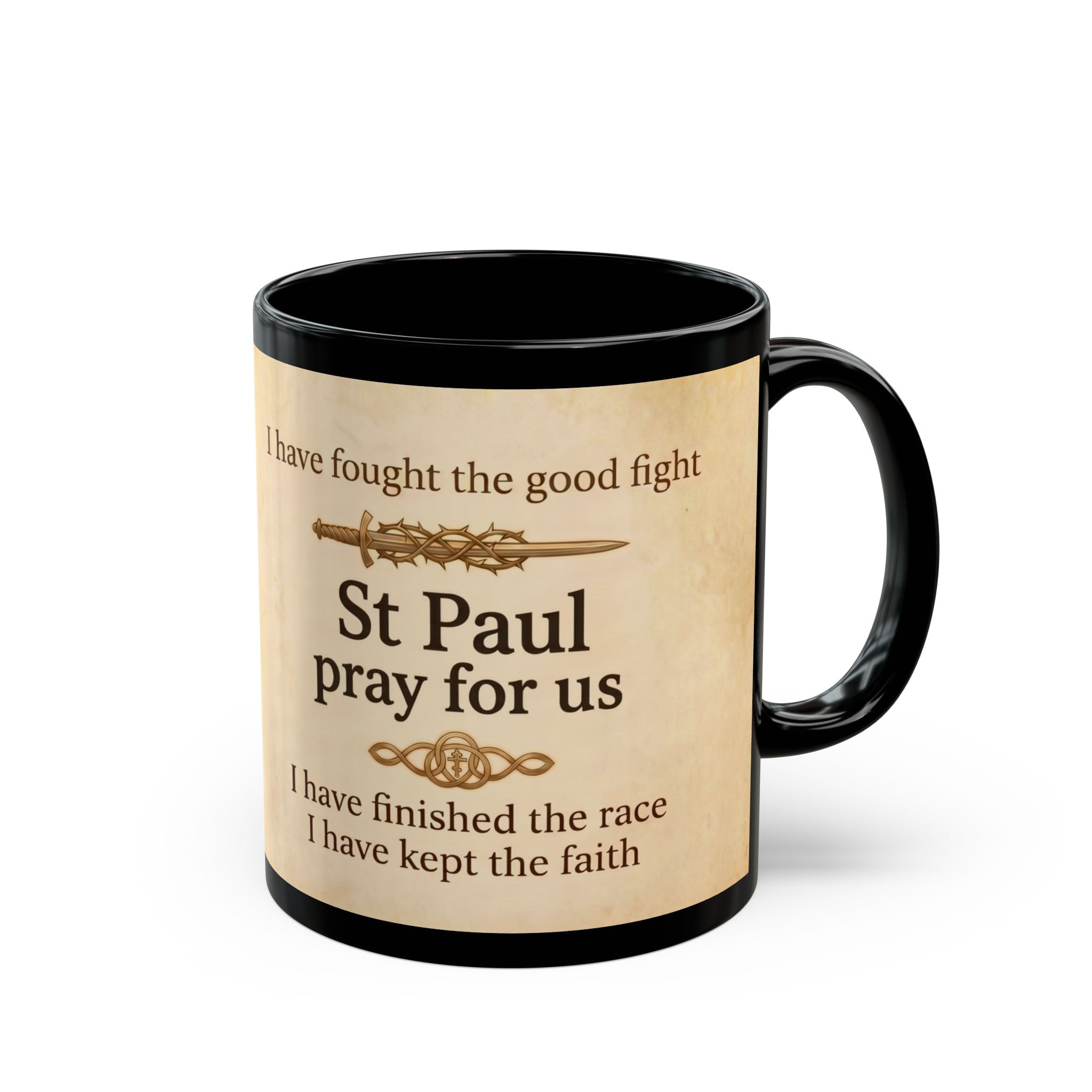 Saint Paul the Apostle Orthodox Christian Black Coffee Mug — Christian Coffee Mug