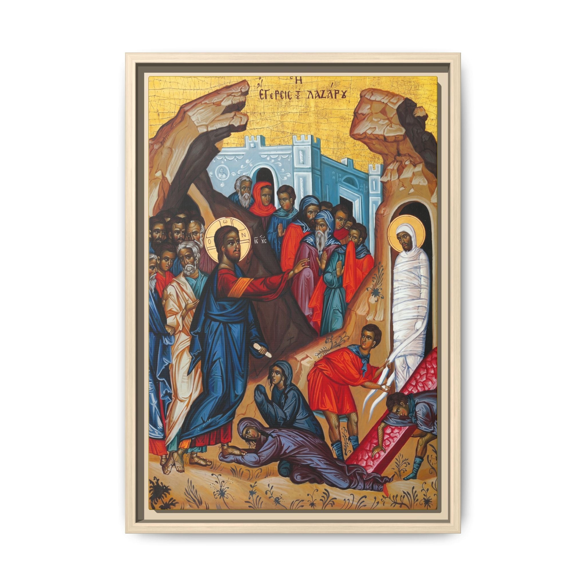 The Raising of Lazarus Framed Canvas Icon