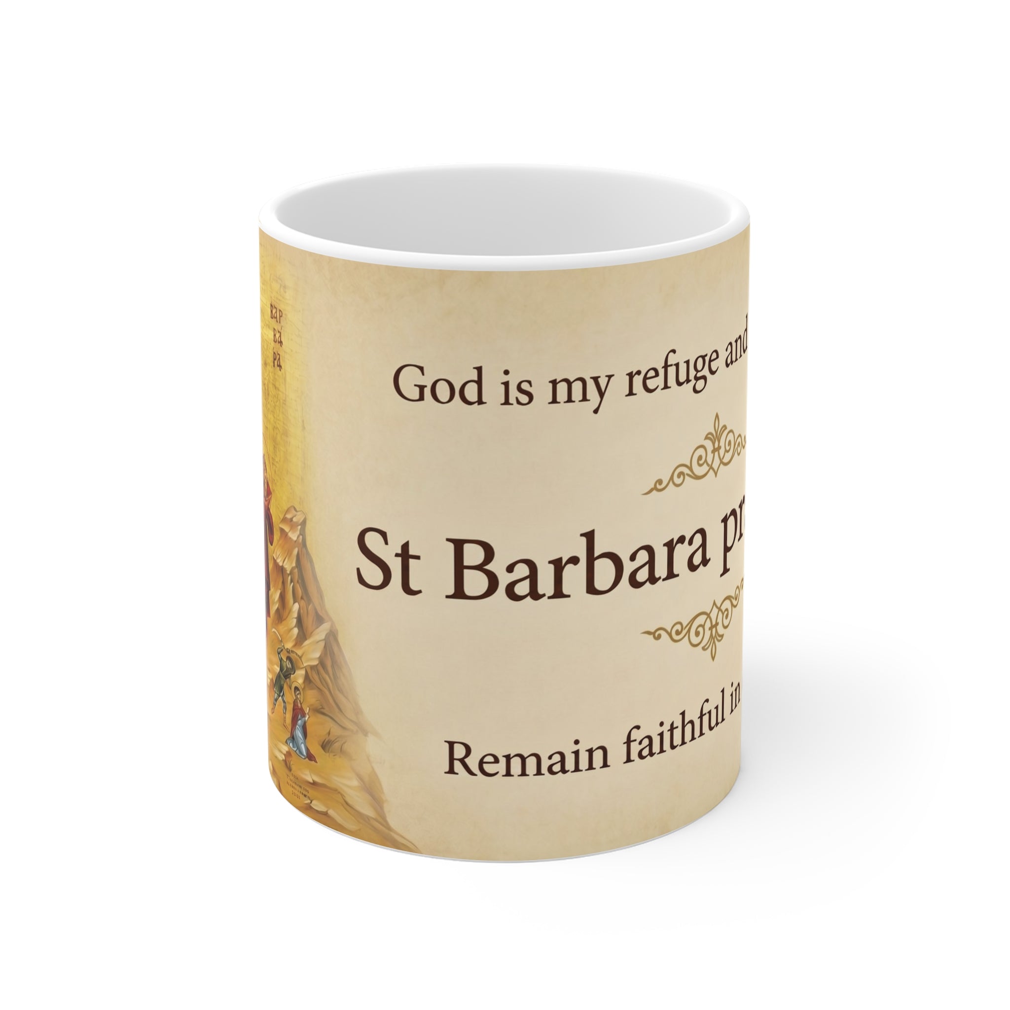 Saint Barbara the Great Martyr Orthodox Christian Coffee Mug — Orthodox Mug Gift