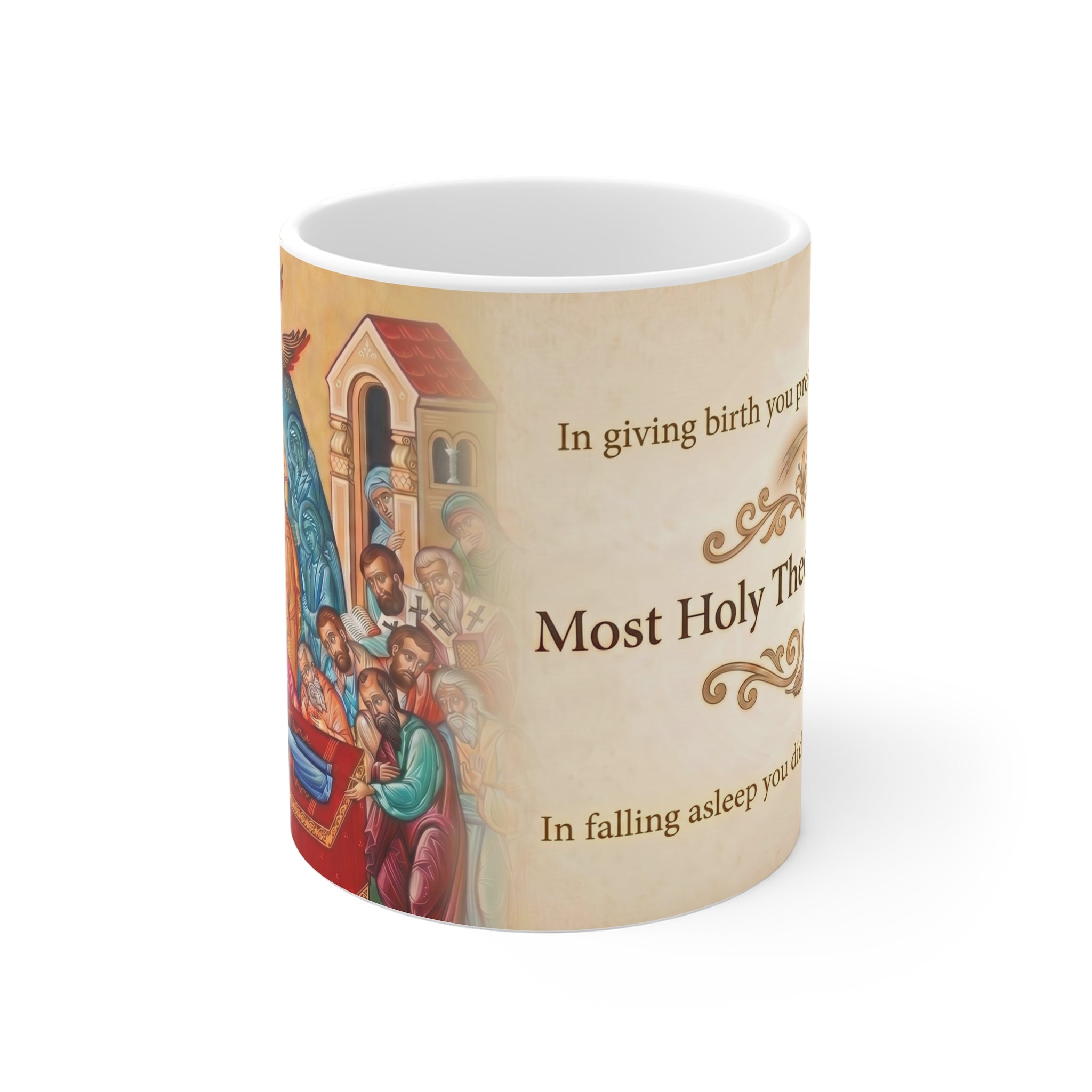Dormition of the Theotokos Orthodox Christian Coffee Mug — Orthodox Mug Gift