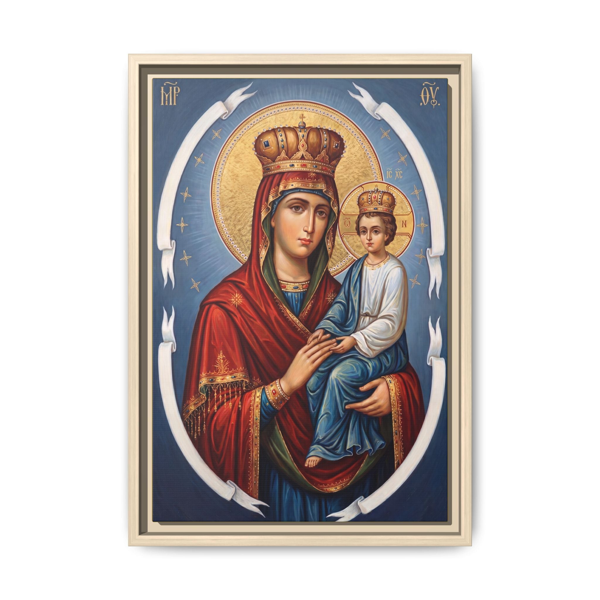 Theotokos Surety of Sinners Framed Canvas Icon