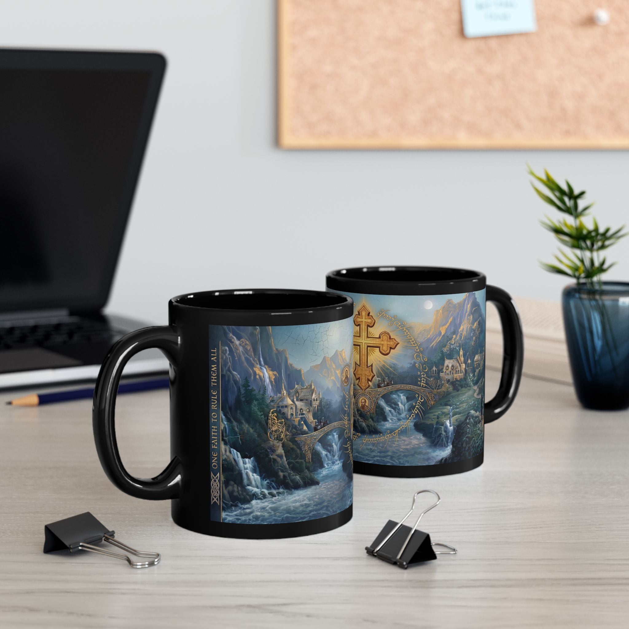 One Faith To Rule Them All Orthodox Christian Black Coffee Mug — Christian Gift Idea