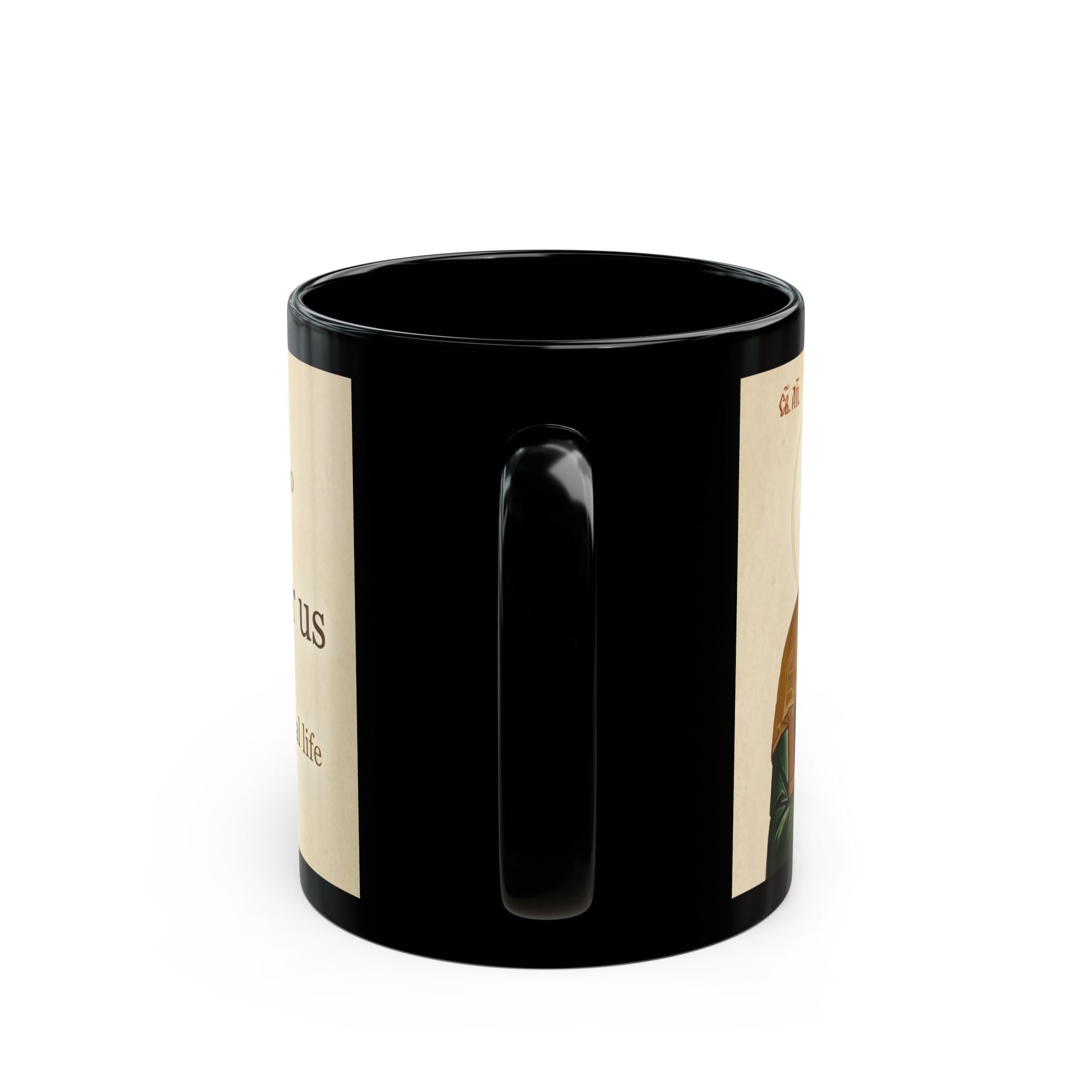 Saint Peter the Apostle Orthodox Christian Black Coffee Mug — Gift for Orthodox Christians