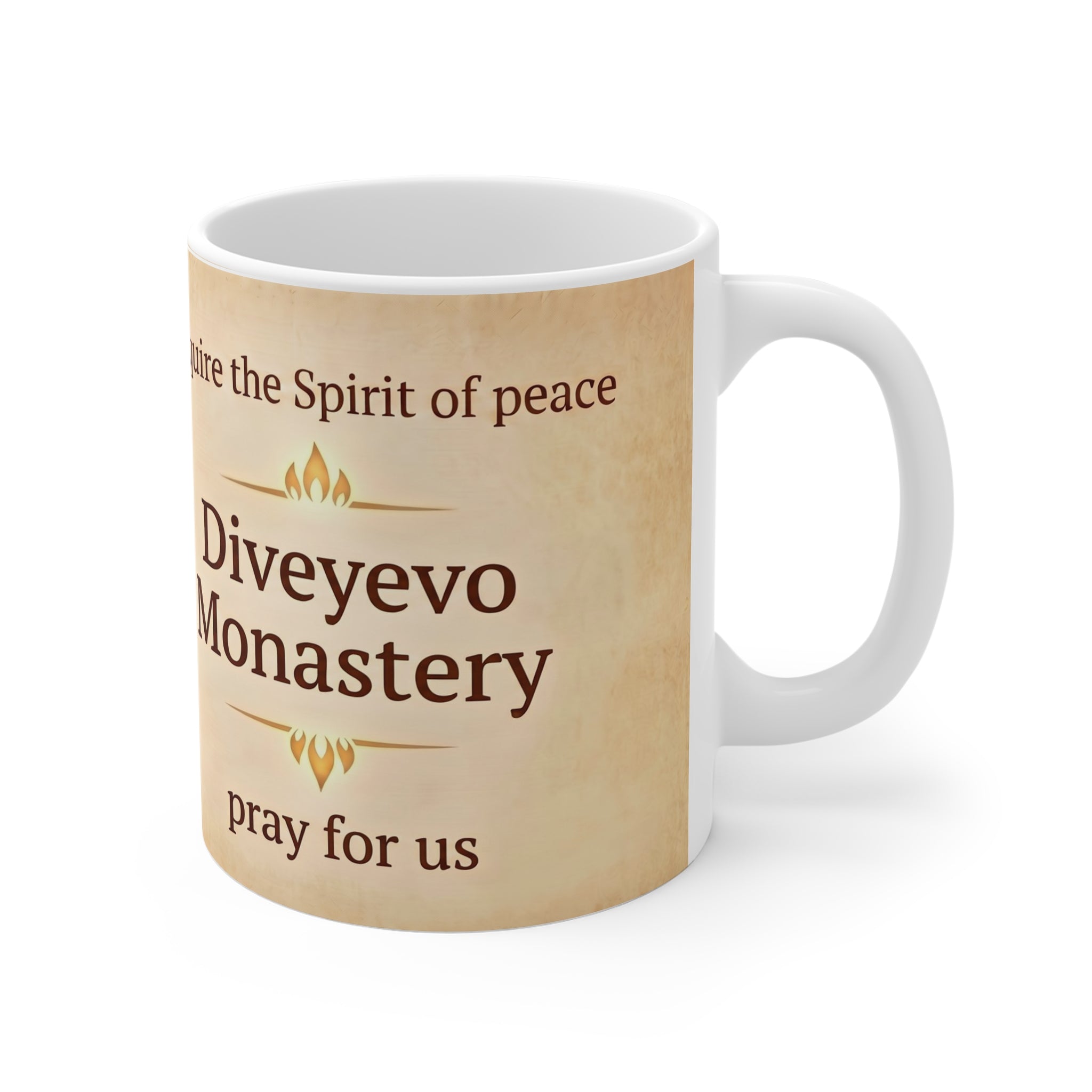Saint Seraphim of Diveyevo Monastery White Coffee Mug
