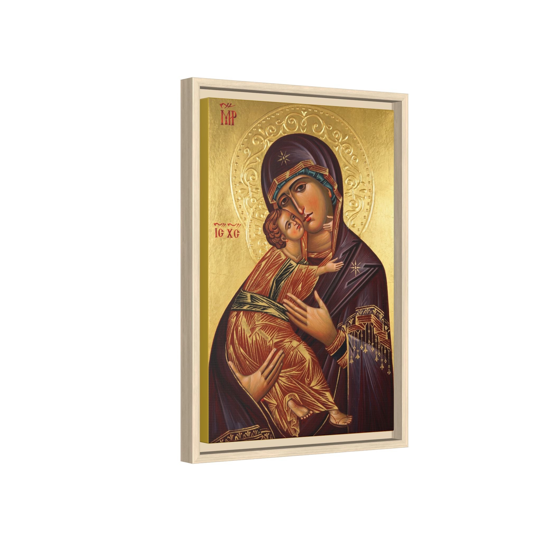 Theotokos of Vladimir Framed Canvas Icon