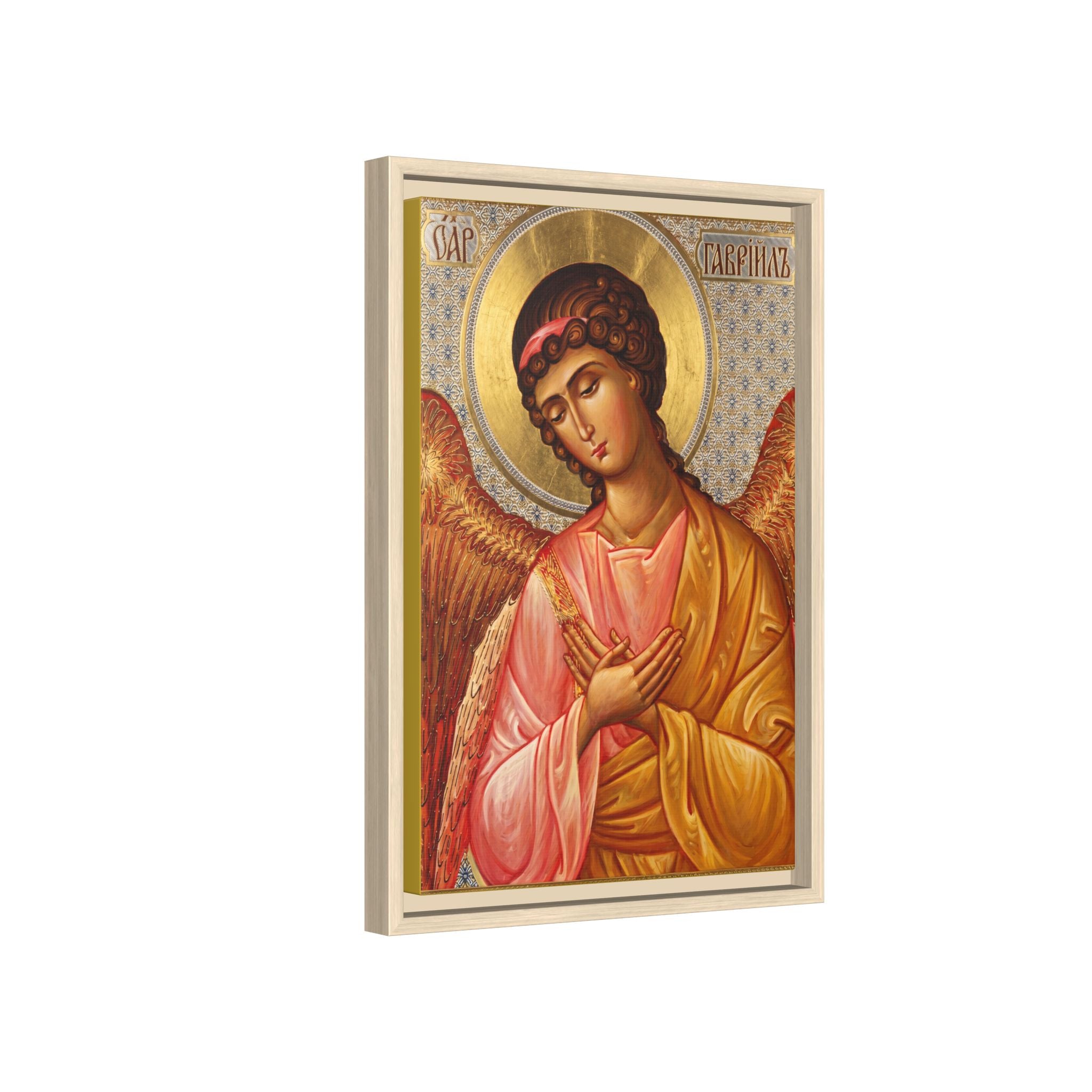 Archangel Selaphiel Framed Canvas Icon