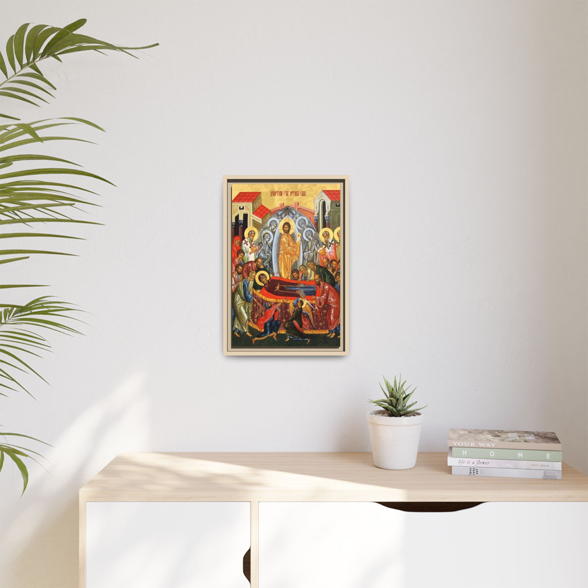 Dormition of the Theotokos Framed Canvas Icon