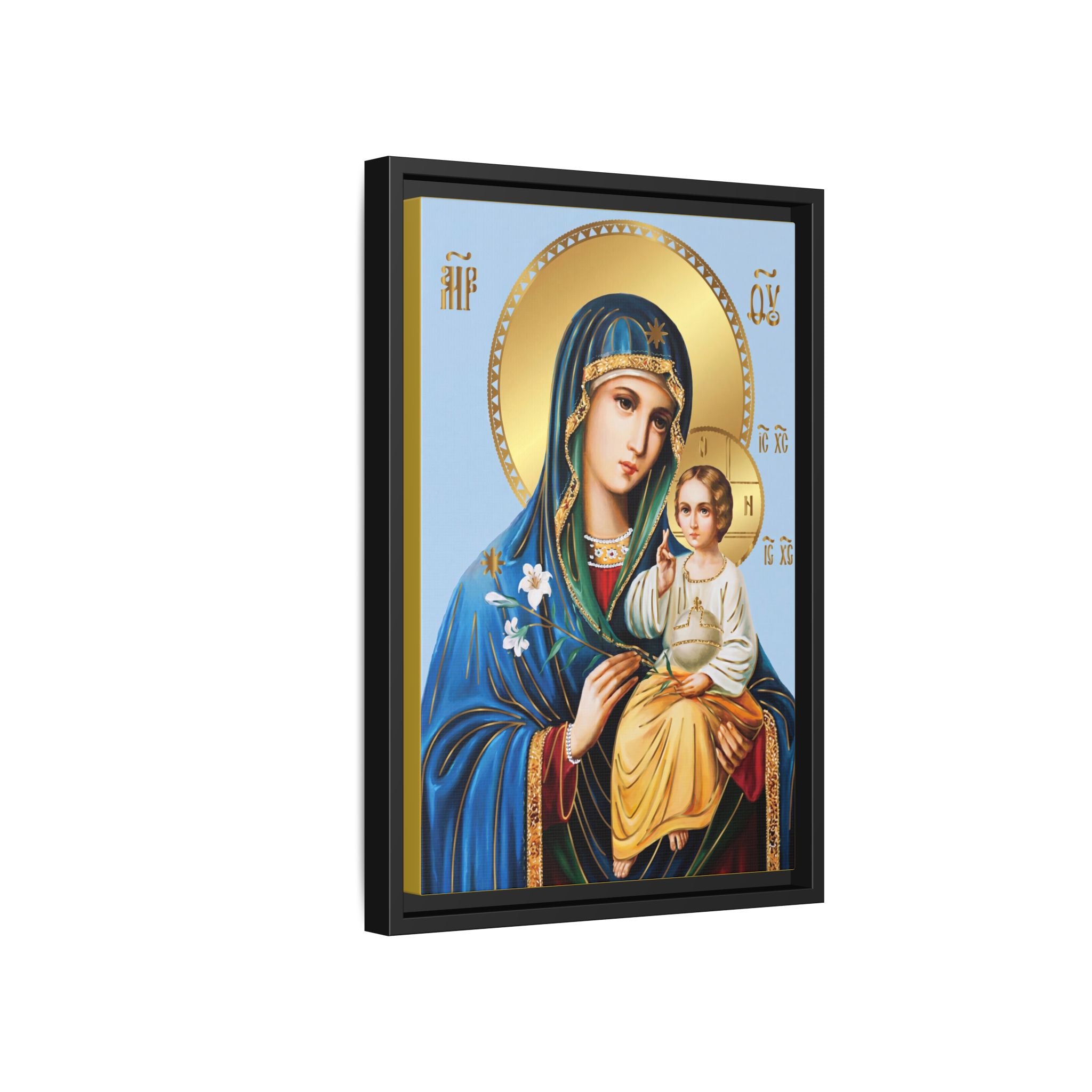 Theotokos Eternal Bloom Framed Canvas Icon