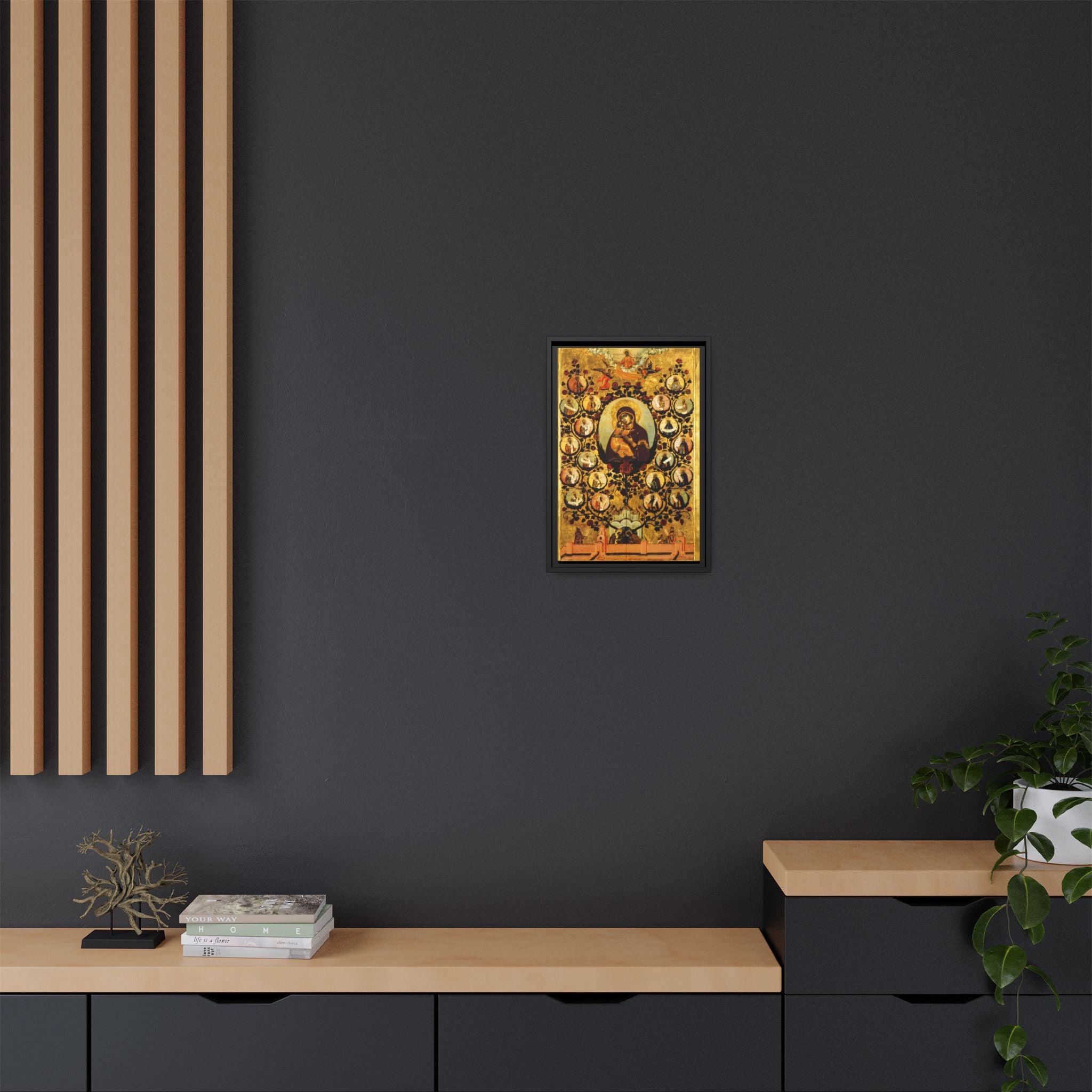Theotokos Joy of All Who Sorrow Framed Canvas Icon