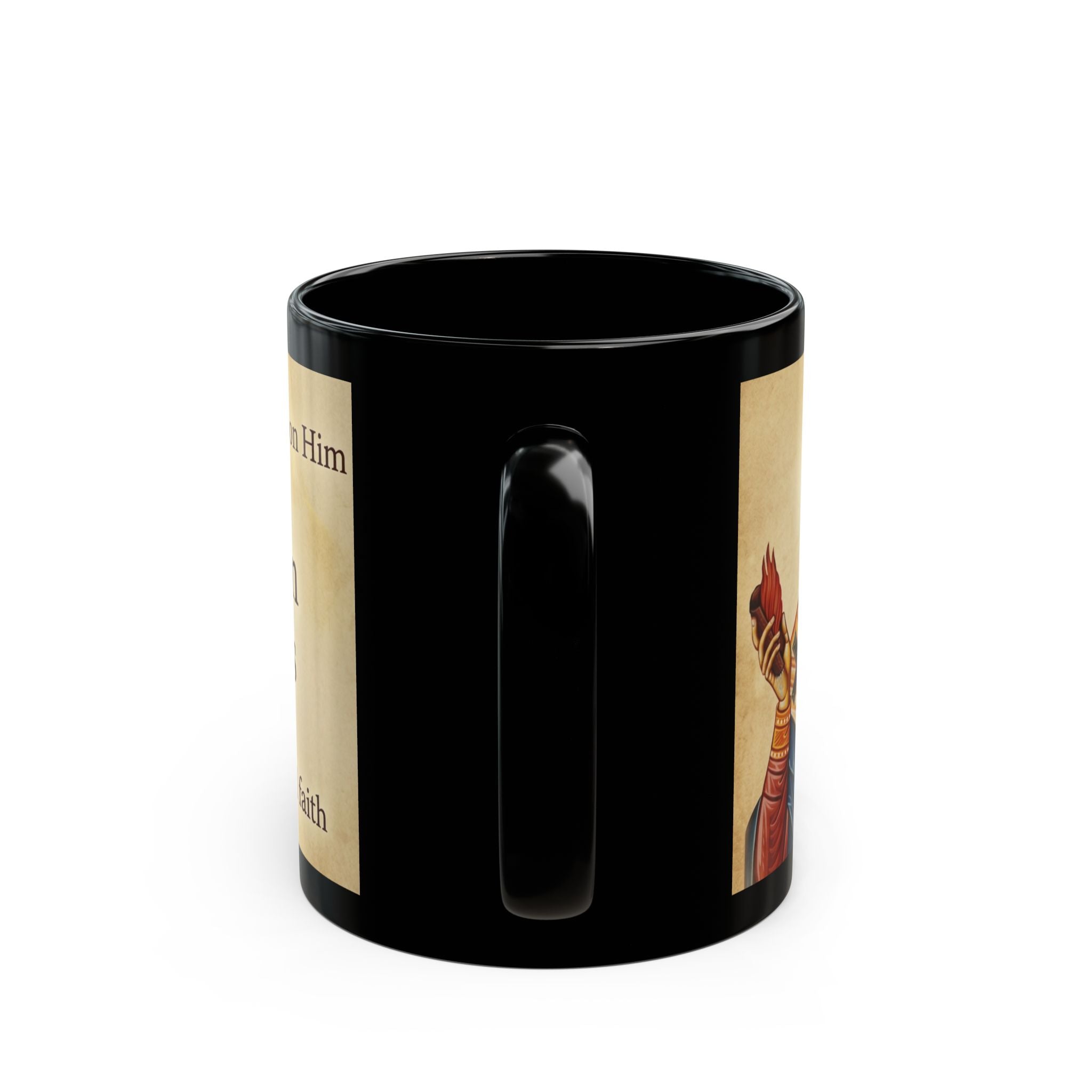 Saint Spyridon of Trimythous Orthodox Christian Black Coffee Mug — Orthodox Faith Gift