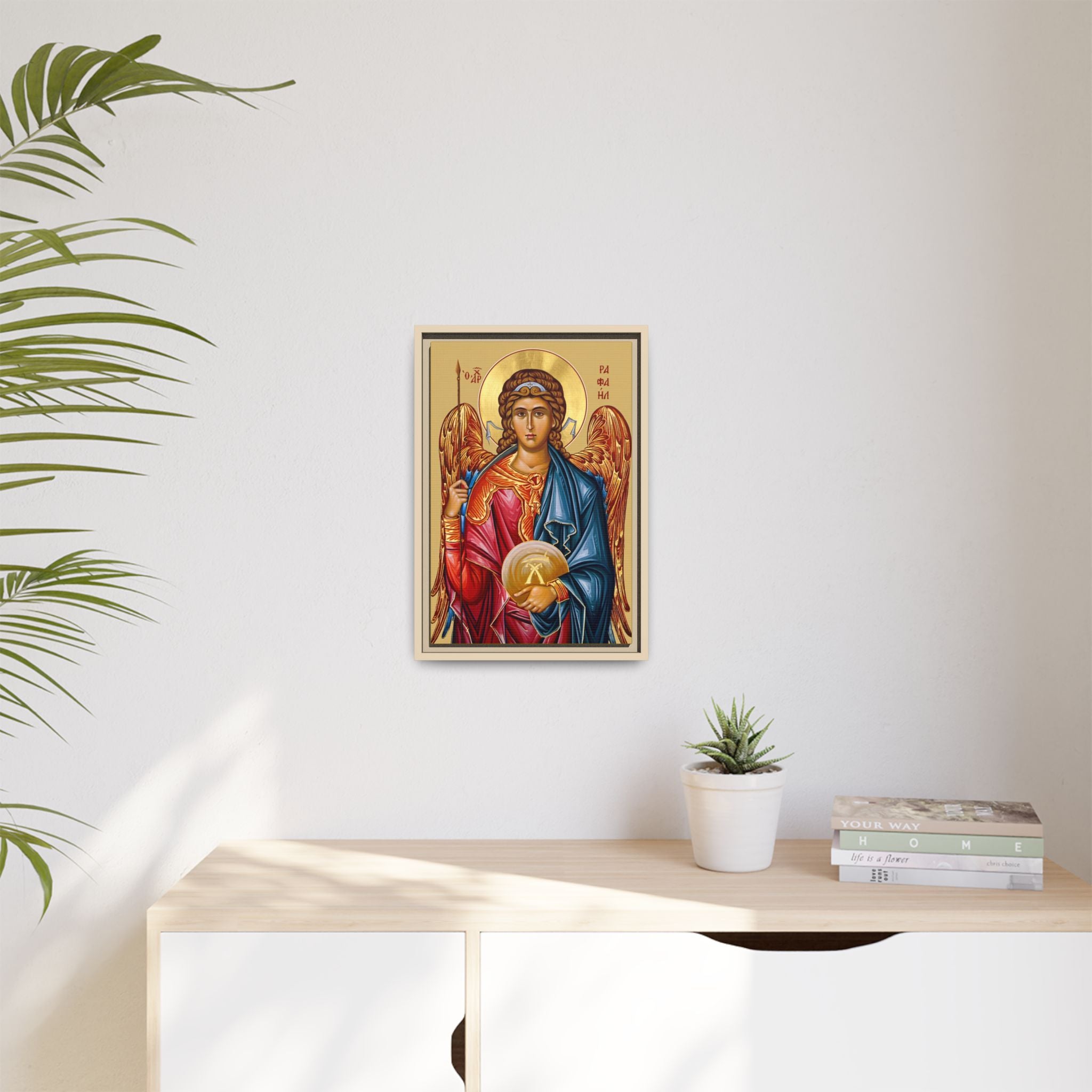 Archangel Raphael Framed Canvas Icon