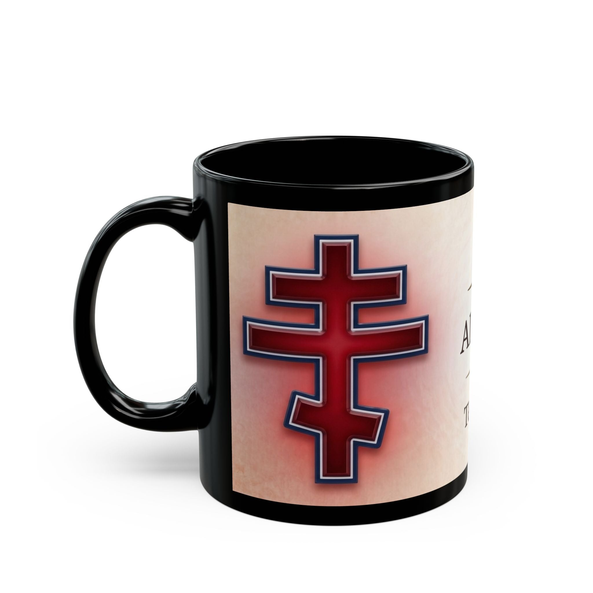 Albanian Orthodox Christian Black Coffee Mug — Orthodox Christian Gift