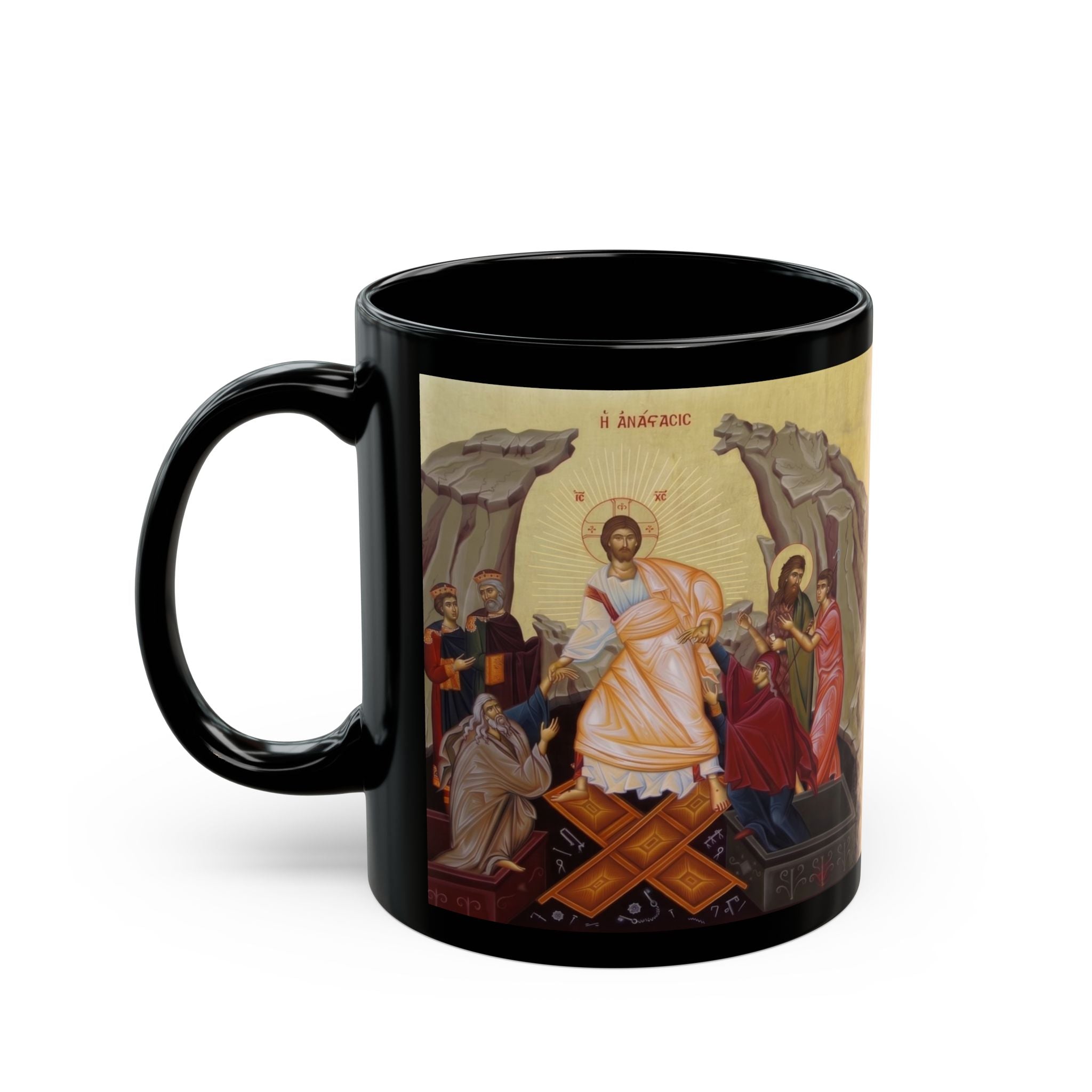 Holy Pascha Orthodox Christian Black Coffee Mug — Orthodox Christian Gift