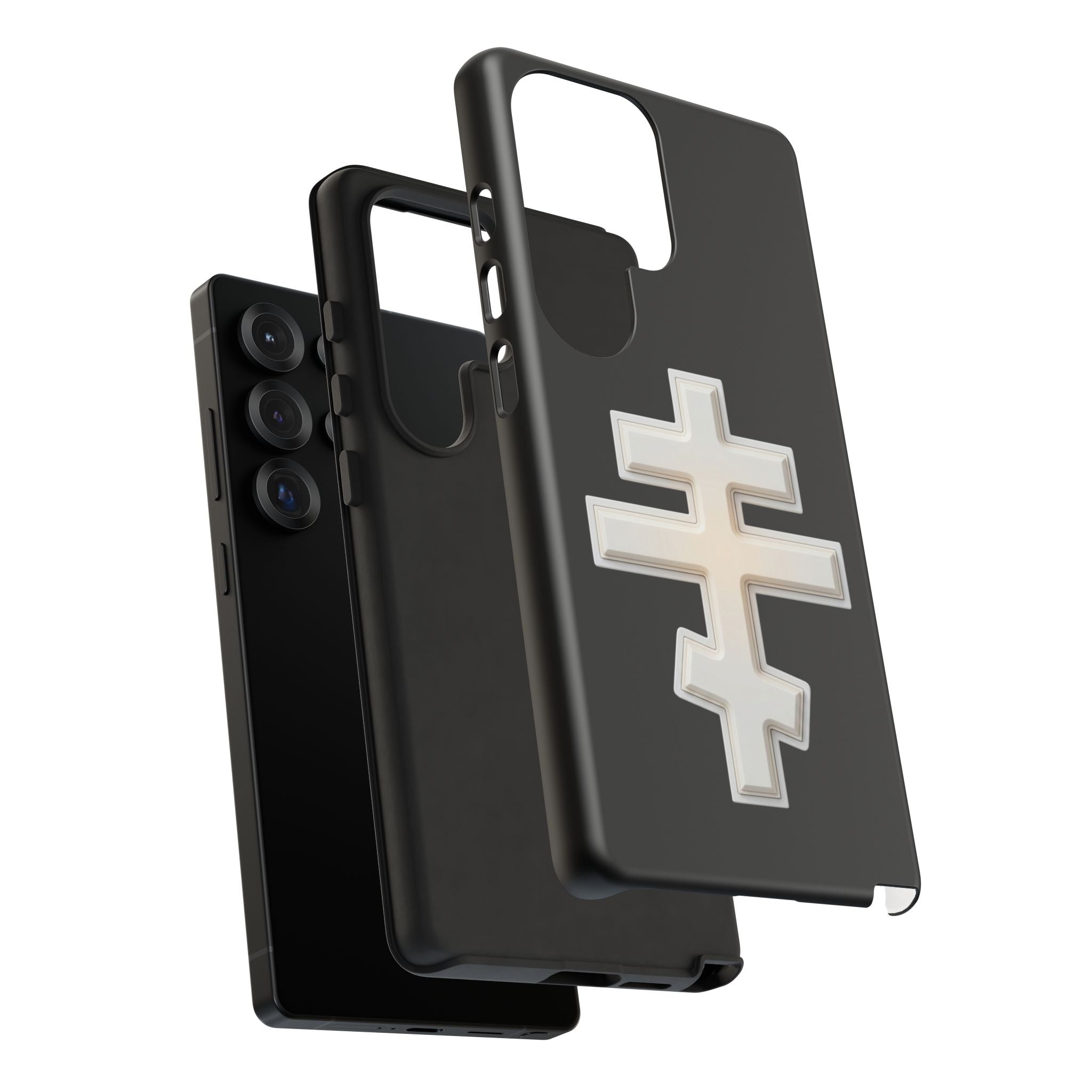 Classic white classic Orthodox cross design on a matte phone case — additional view 11