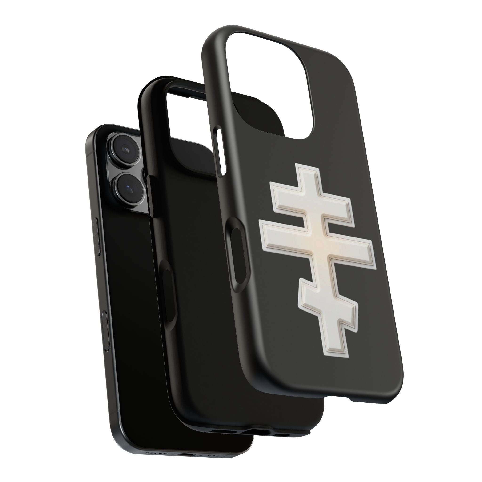 Classic white classic Orthodox cross design on a matte phone case — additional view 5