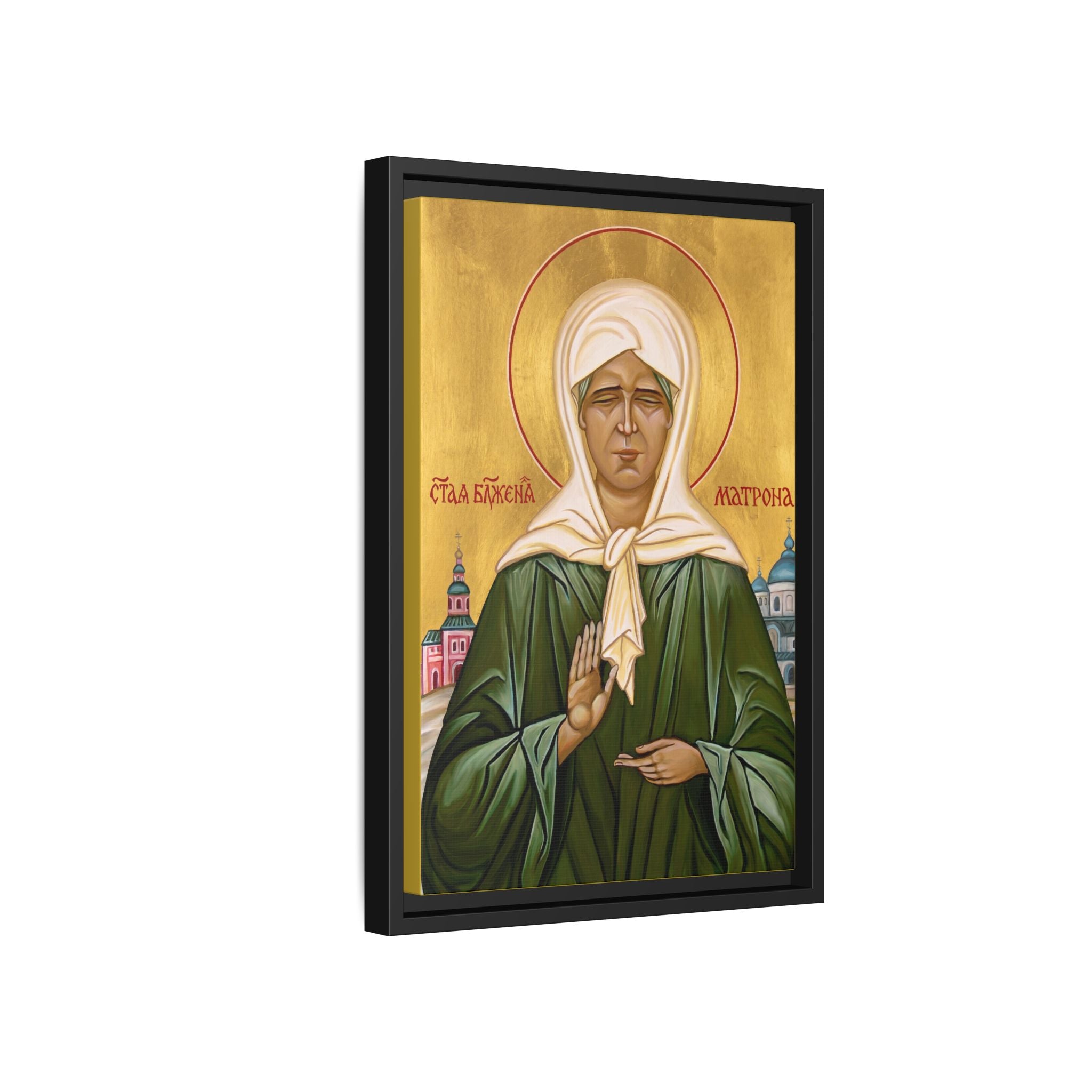 Saint Matrona of Moscow Framed Canvas Icon