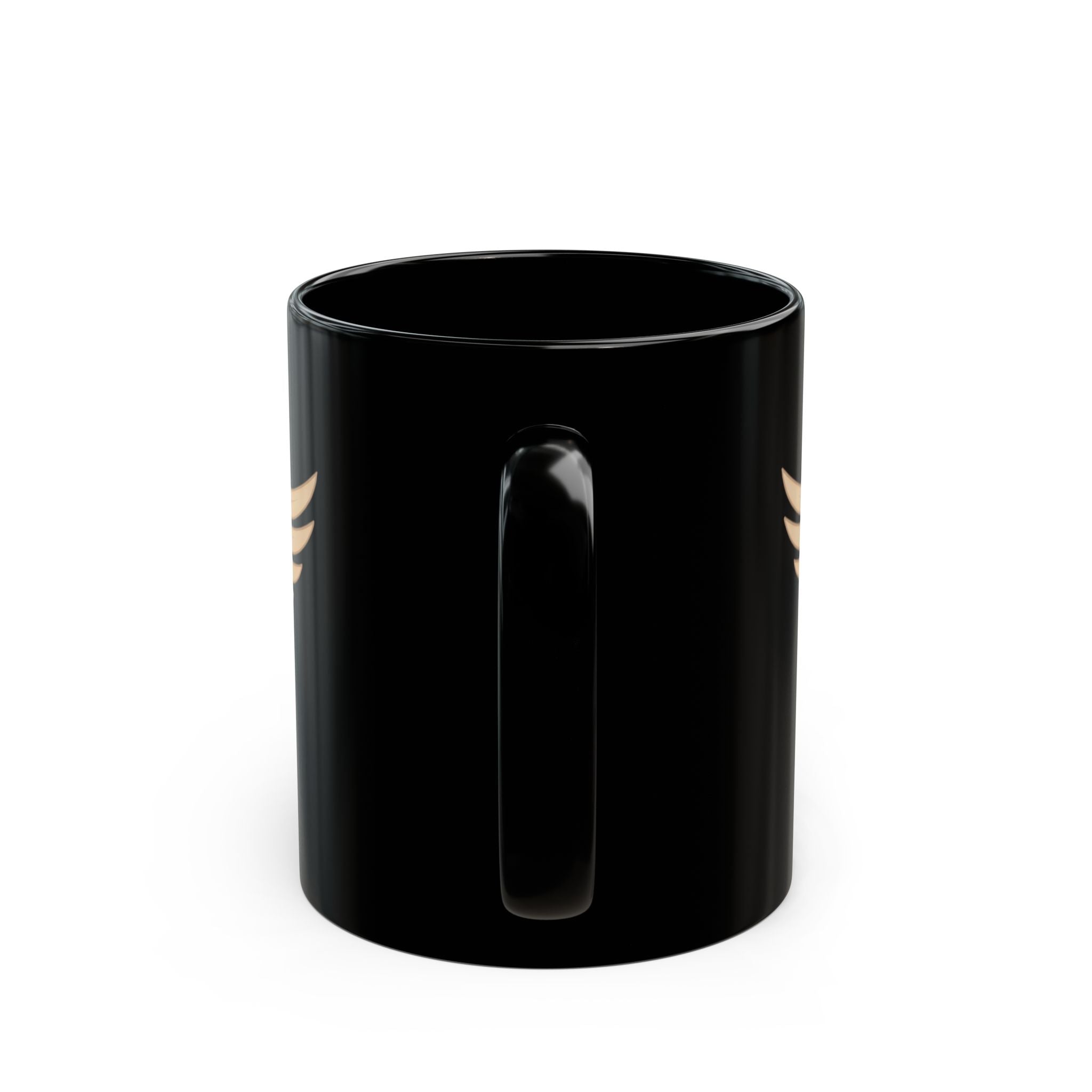 White Orthodox Cross Orthodox Christian Black Coffee Mug — Orthodox Mug Gift