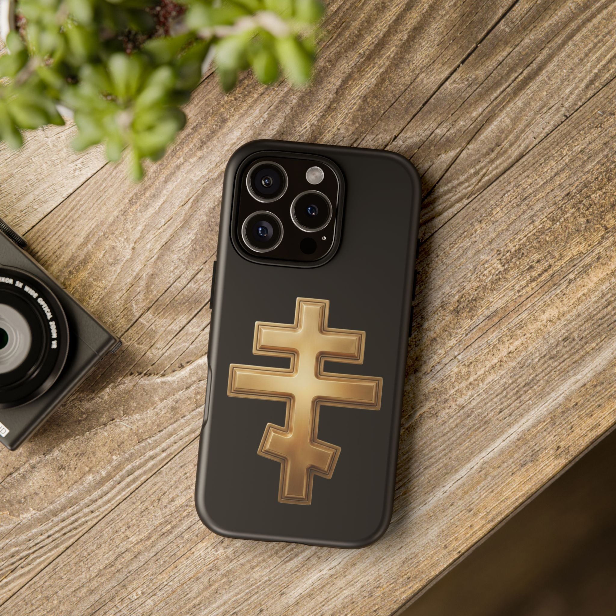 Classic gold classic Orthodox cross design on a matte phone case — additional view 6