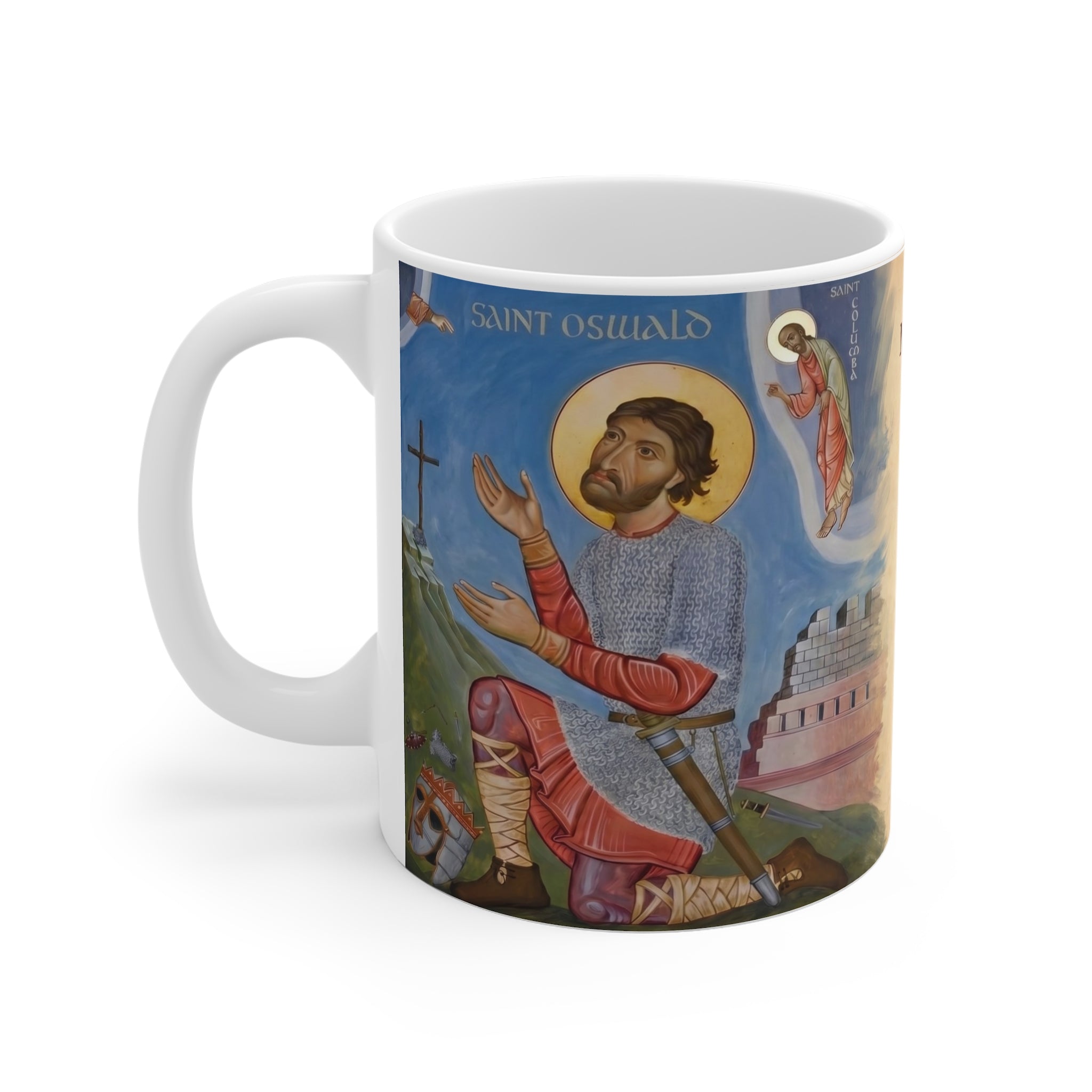 Saint Oswald of Northumbria White Coffee Mug