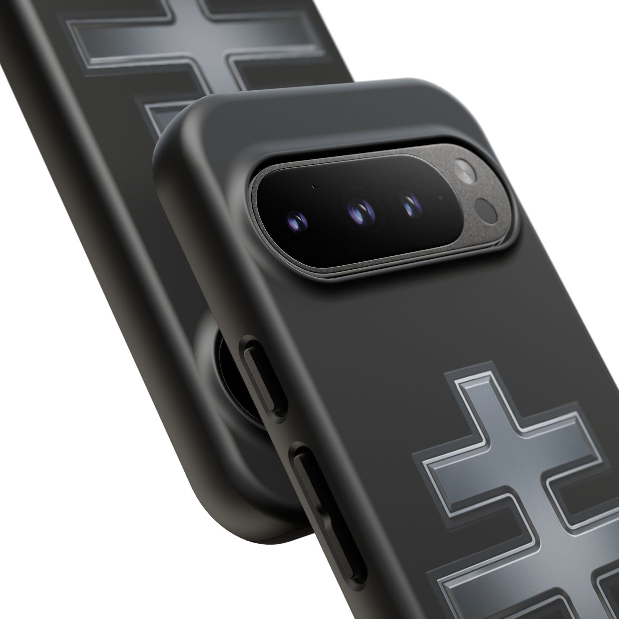 Classic black classic Orthodox cross design on a matte phone case — additional view 7