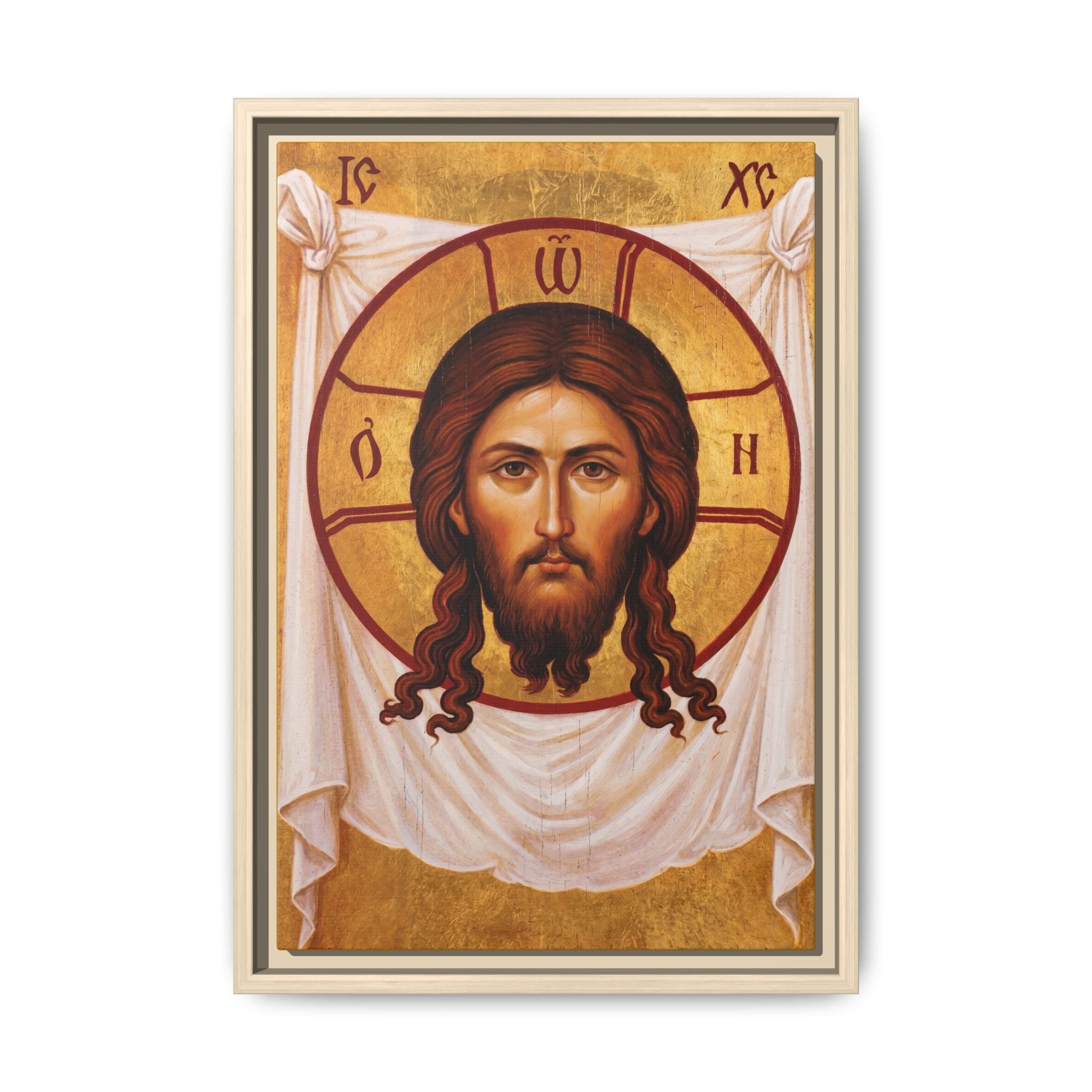 Saviour Not Made By Hands Framed Canvas Icon