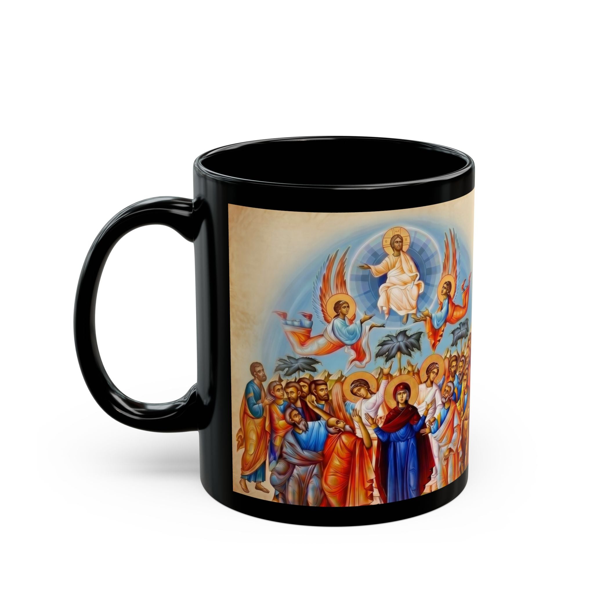 Ascension of Christ Orthodox Christian Black Coffee Mug — Orthodox Christian Gift