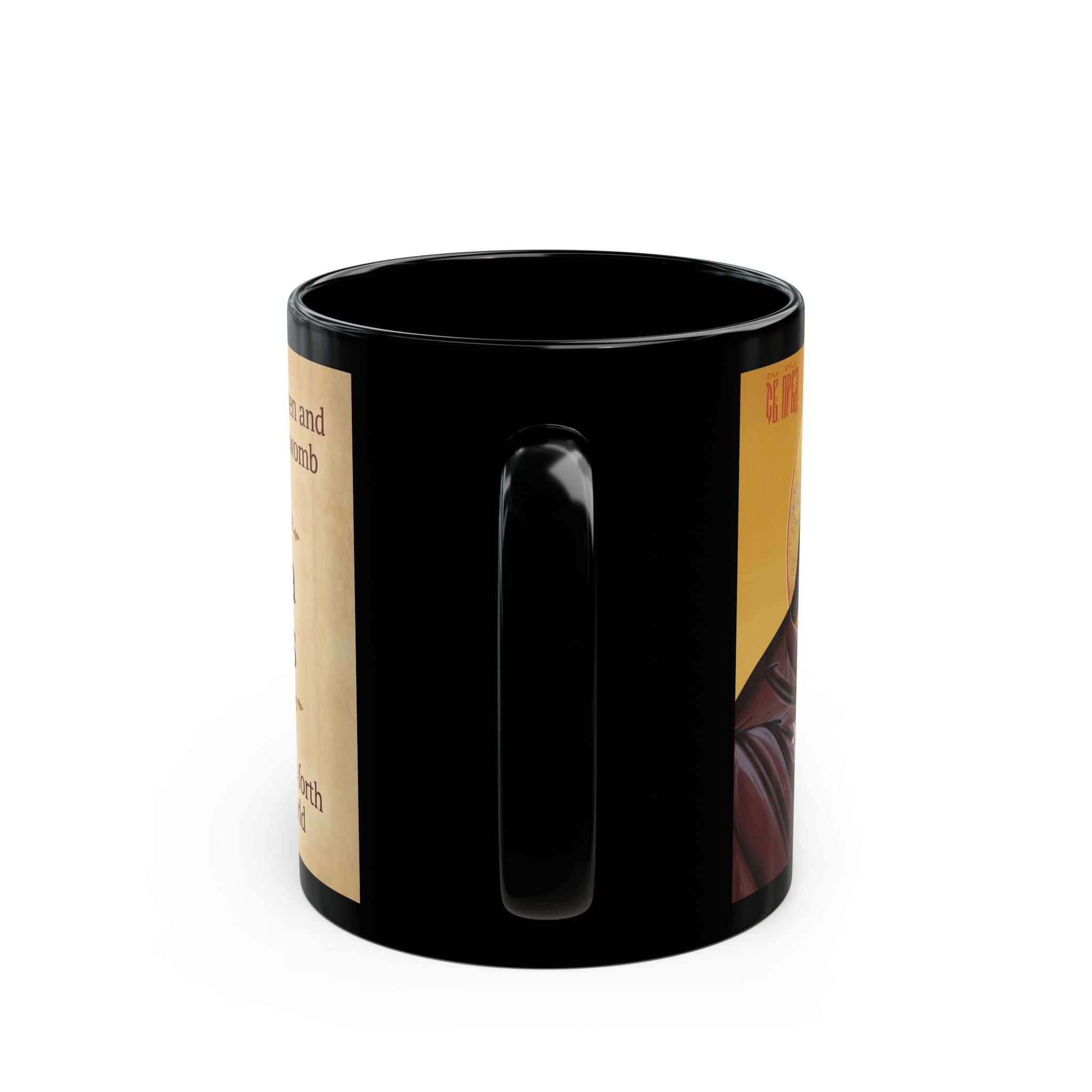 Saint Anna Mother of the Most Holy Theotokos Black Coffee Mug