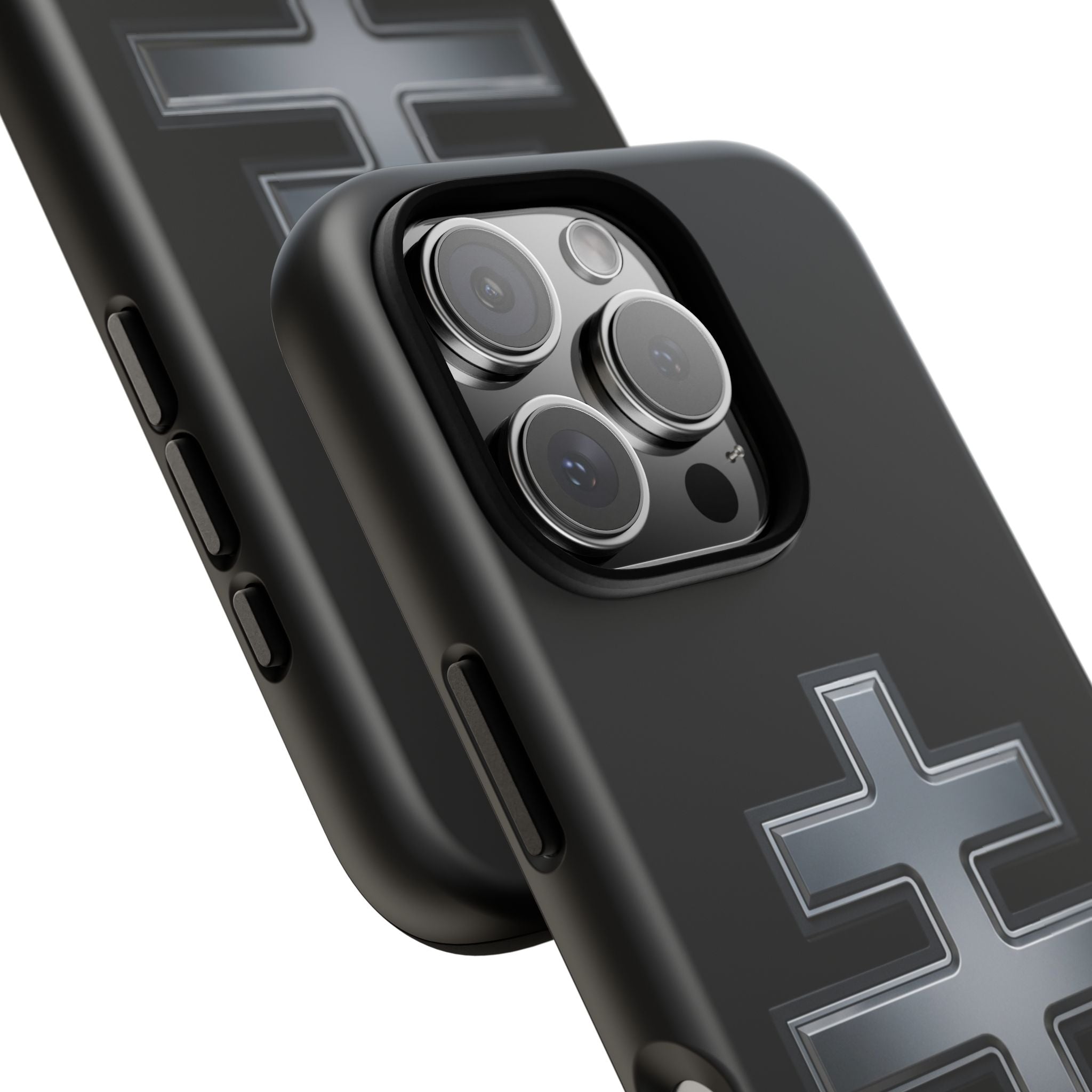 Classic black classic Orthodox cross design on a matte phone case — additional view 4