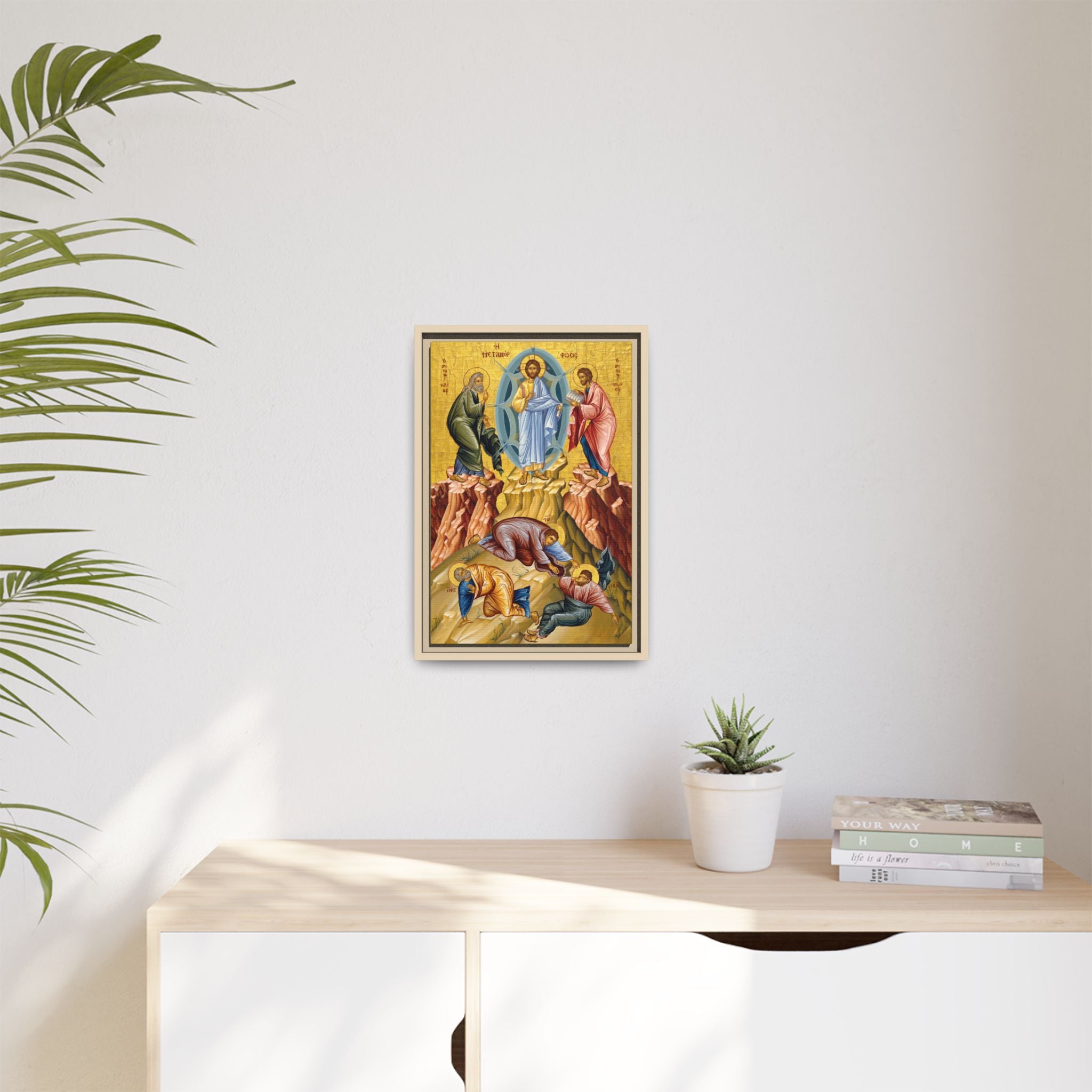 Transfiguration of Christ Framed Canvas Icon