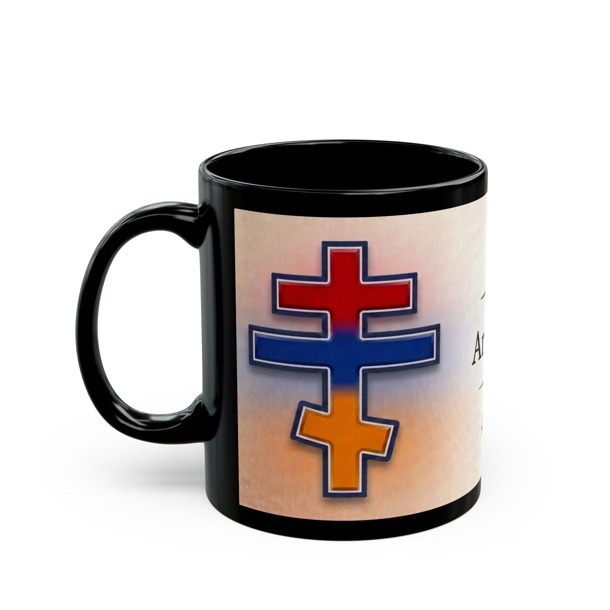 Armenian Orthodox Christian Black Coffee Mug — Orthodox Christian Gift