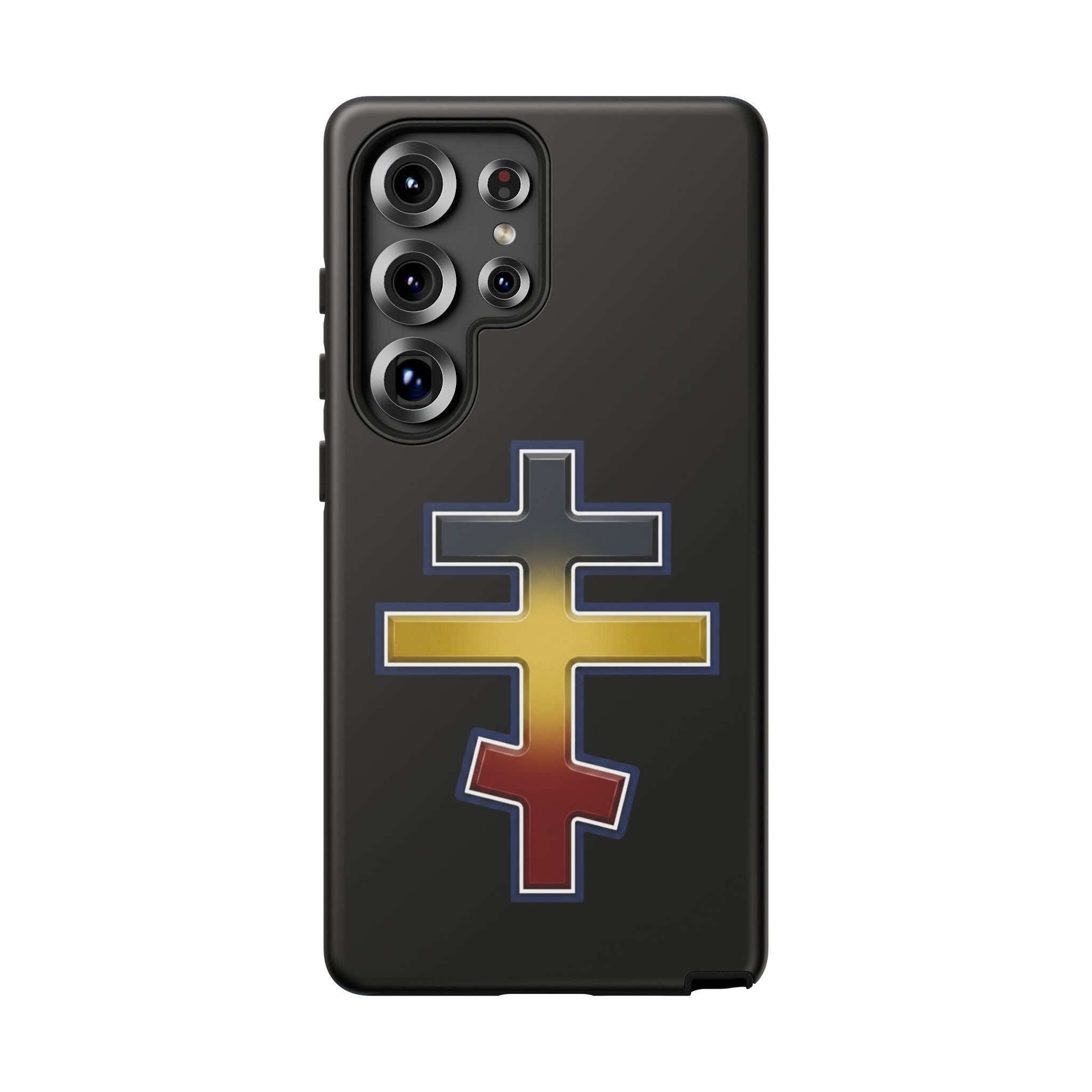 Ugandan Orthodox Cross design on a matte phone case — additional view 3