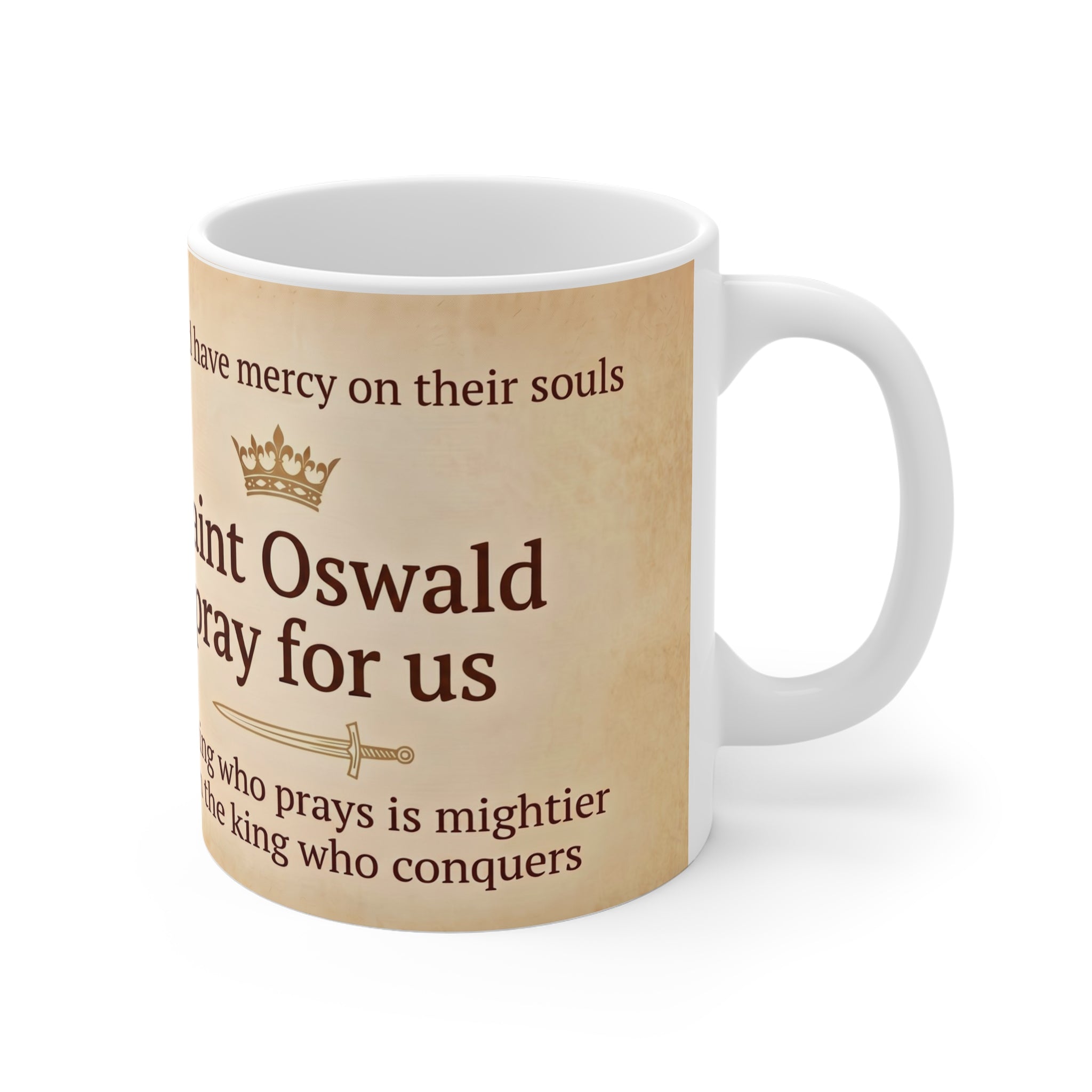 Saint Oswald of Northumbria White Coffee Mug
