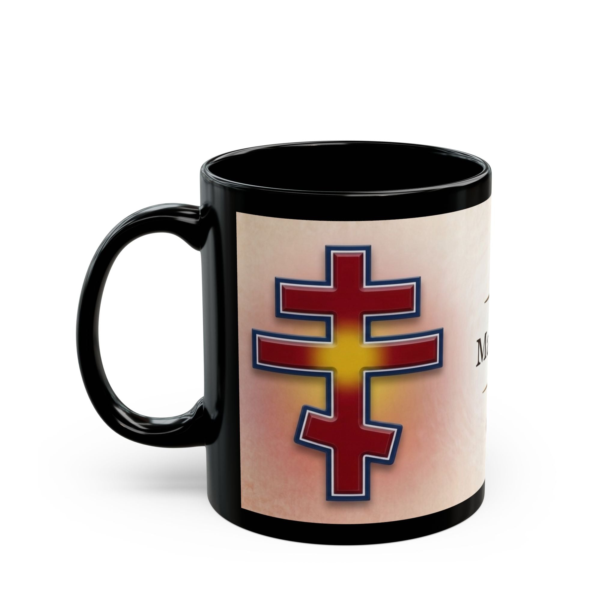 Macedonian Orthodox Christian Black Coffee Mug — Orthodox Christian Gift