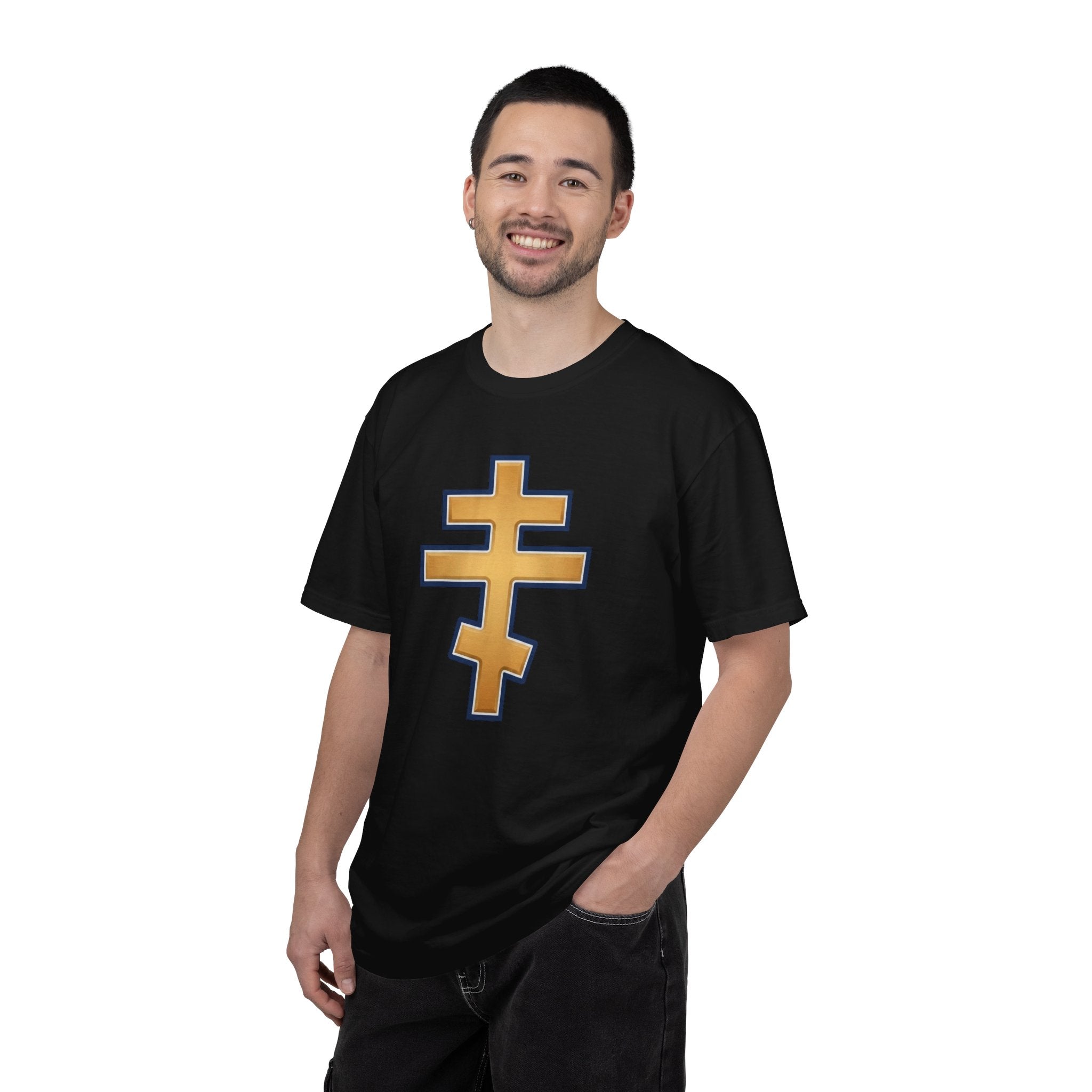 Cypriot Orthodox Cross design on a heavyweight garment-dyed t-shirt