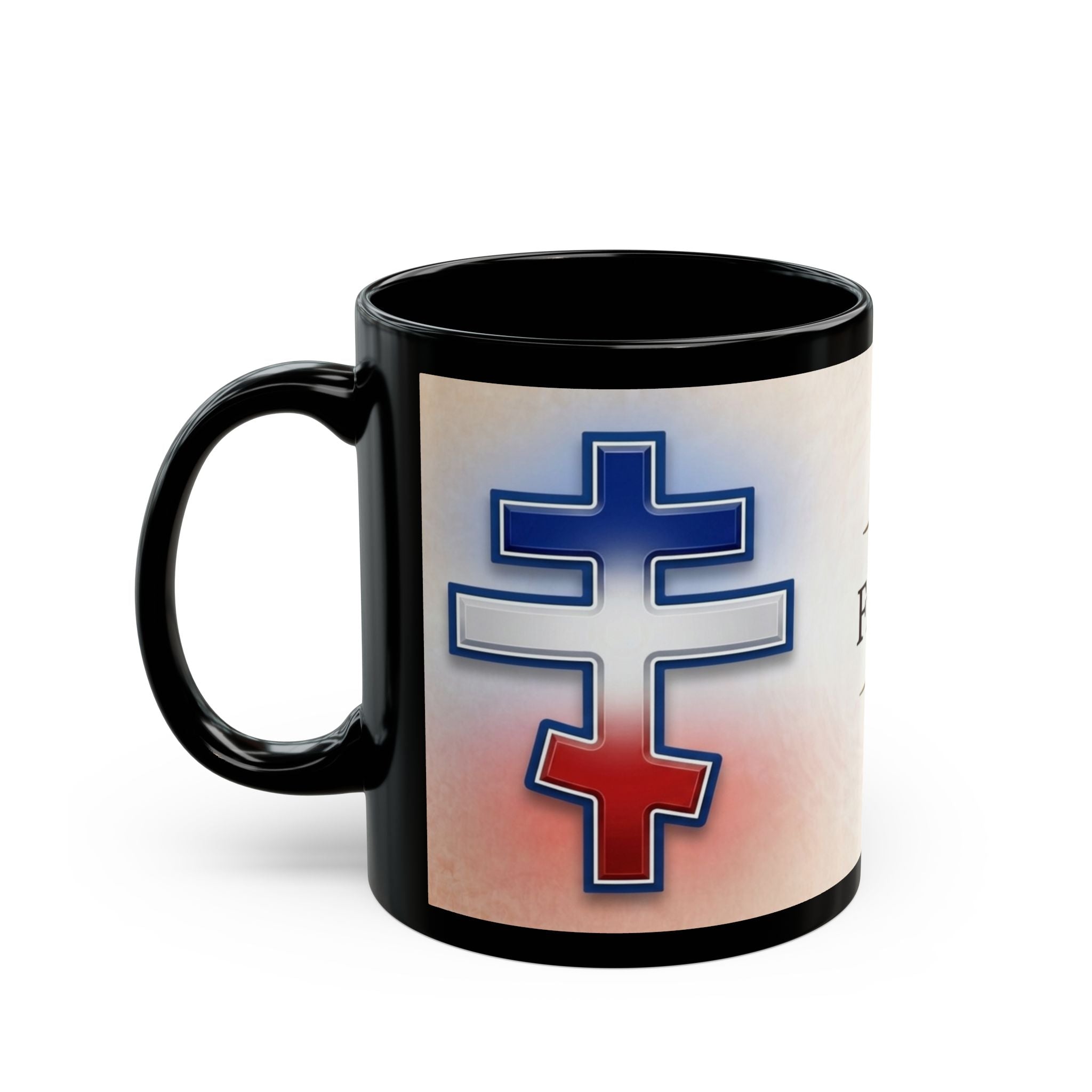 French Orthodox Christian Black Coffee Mug — Orthodox Christian Gift