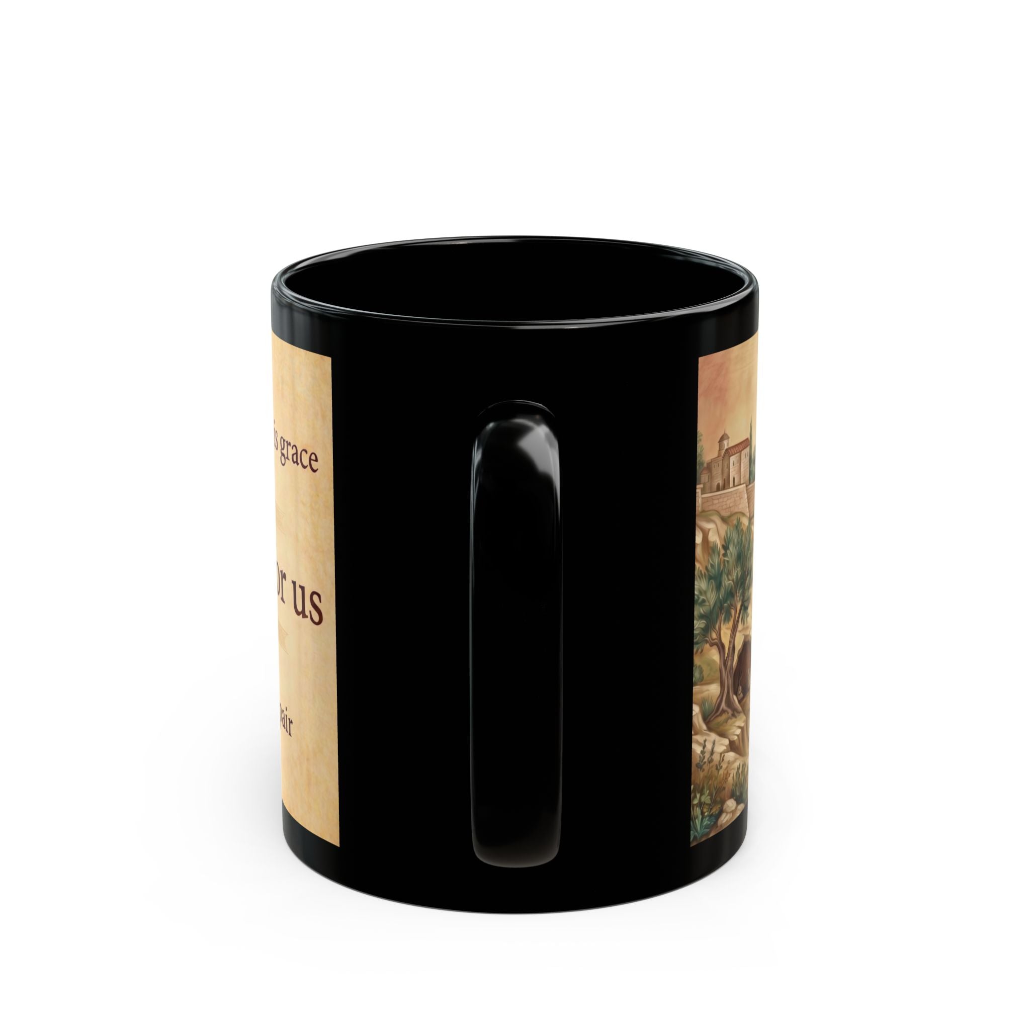 Saint Paisios the Athonite Orthodox Christian Black Coffee Mug — Orthodox Faith Gift