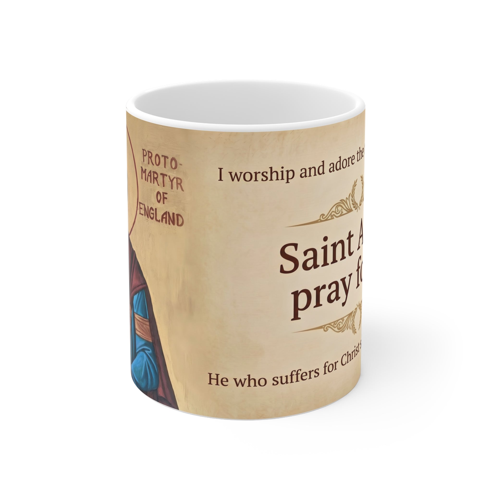 Saint Alban the Protomartyr of Britain White Coffee Mug