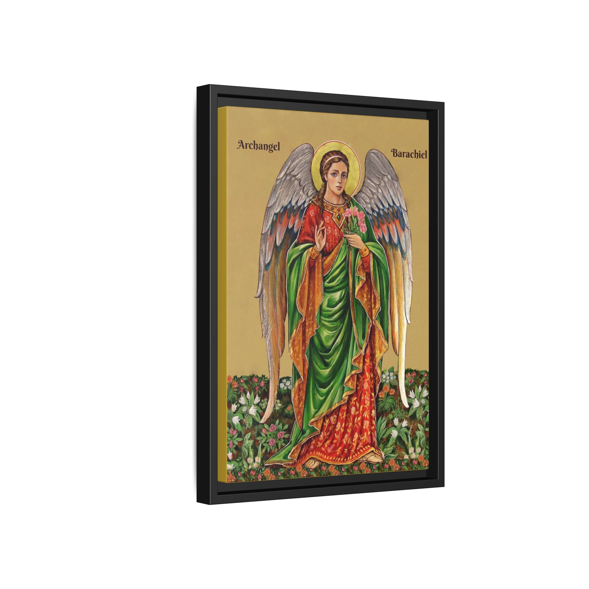 Archangel Barachiel Framed Canvas Icon