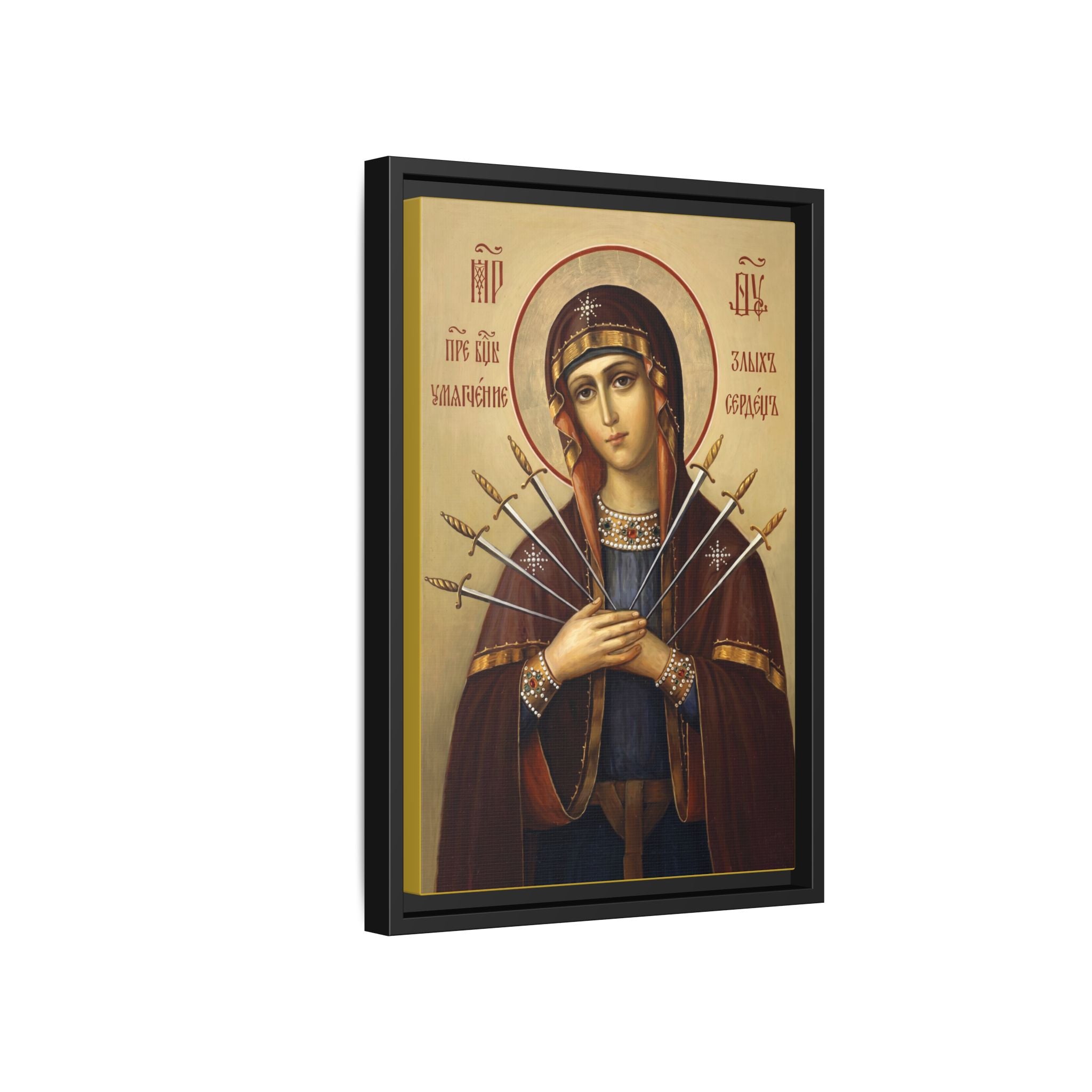 Theotokos Softener of Evil Hearts Framed Canvas Icon