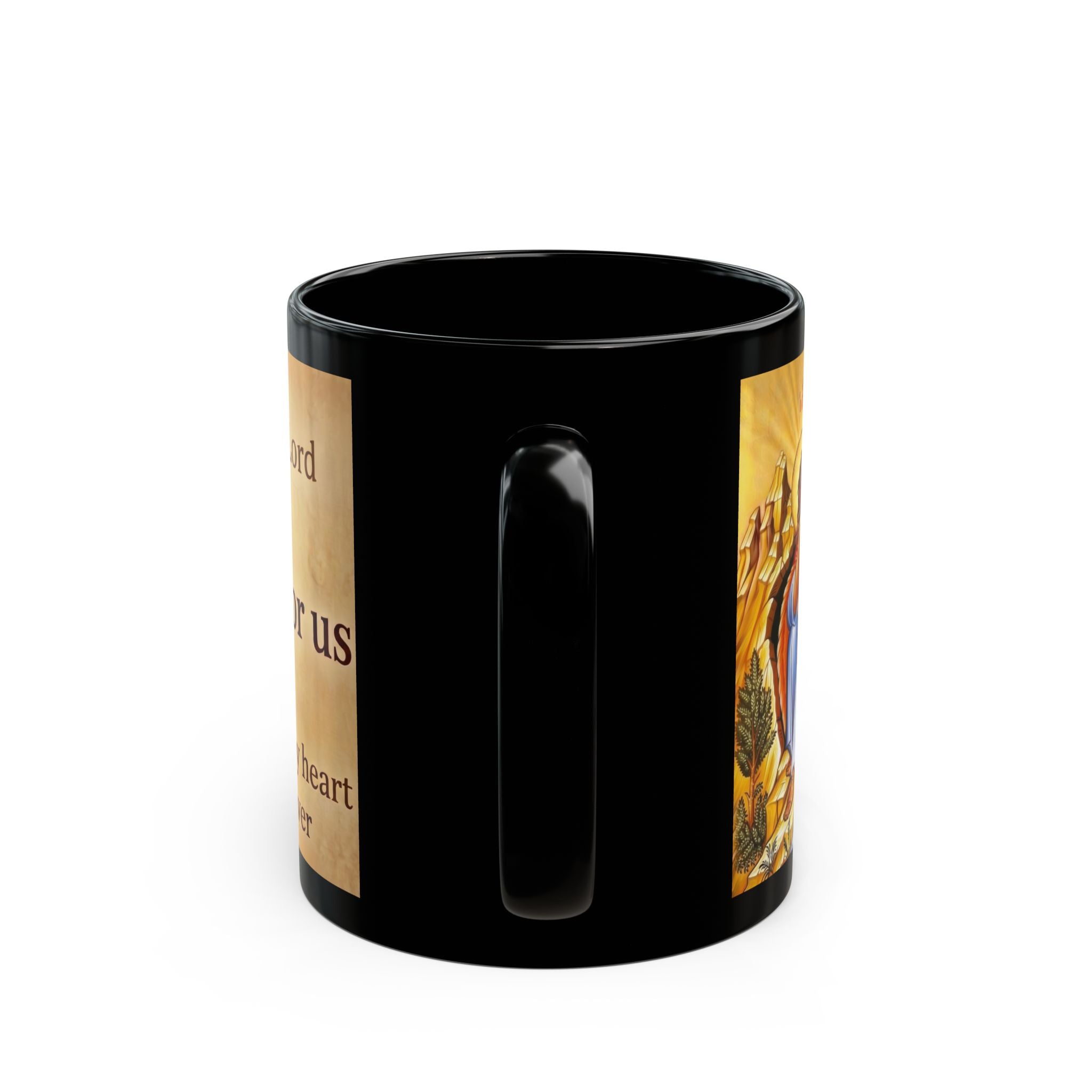 Saint Elijah the Prophet Orthodox Christian Black Coffee Mug — Gift for Orthodox Christians