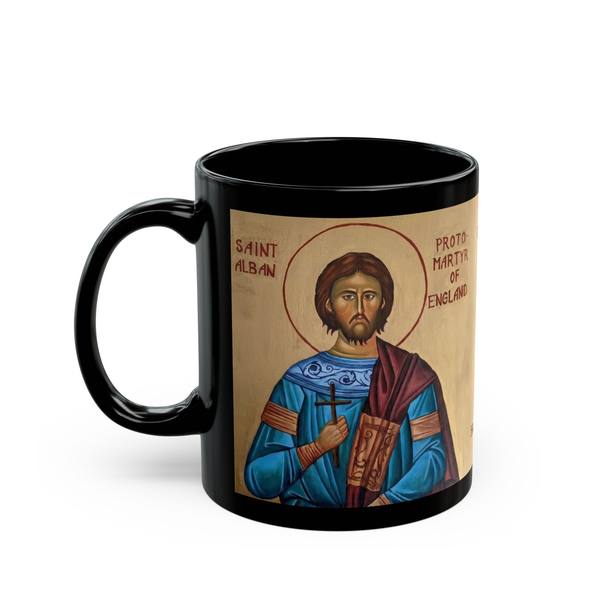 Saint Alban the Protomartyr of Britain Black Coffee Mug